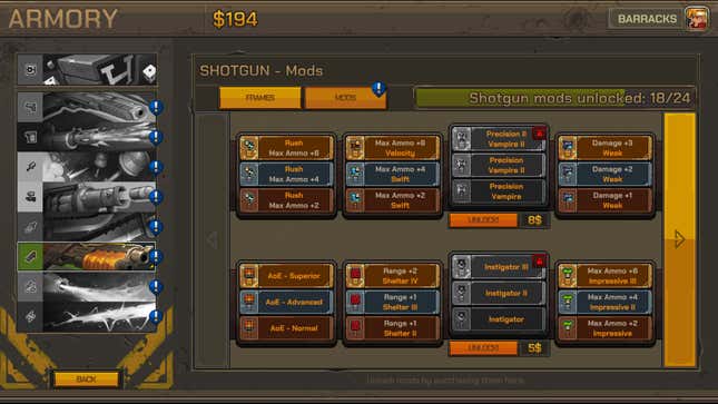 A screenshot shows a mod selection screen.