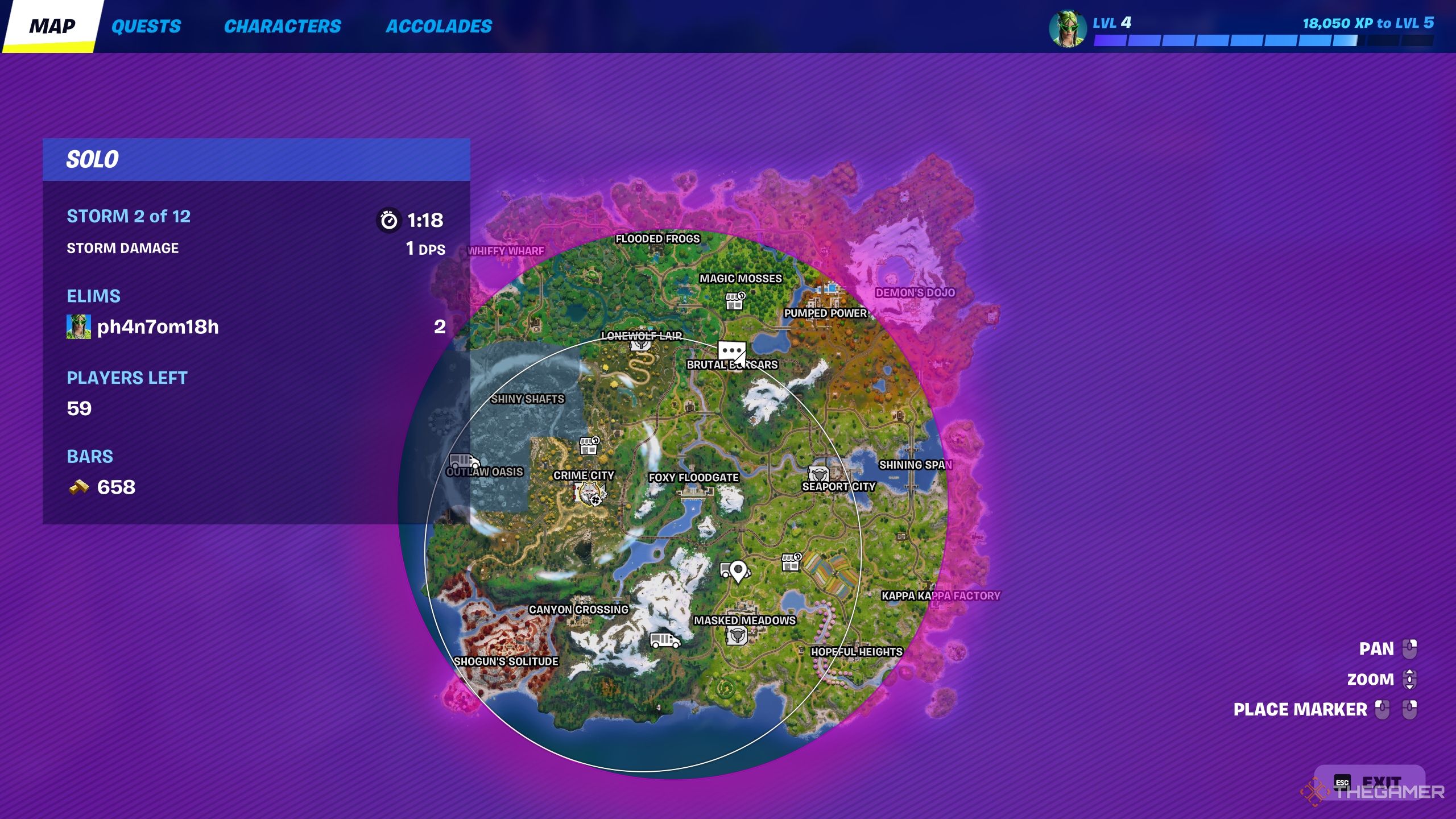 A map showing all the location of armored transports in Fortnite.