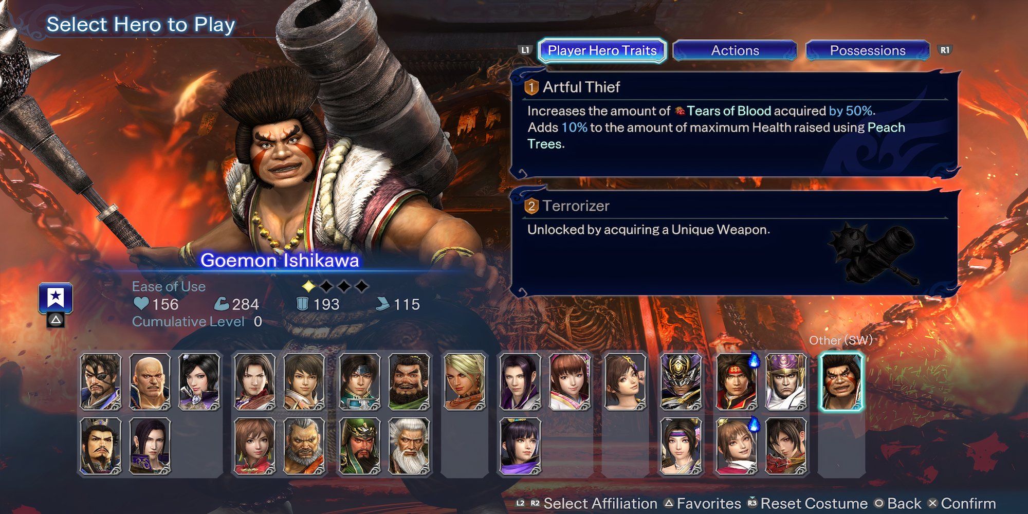 Goemon Ishikawa in Warriors Abyss