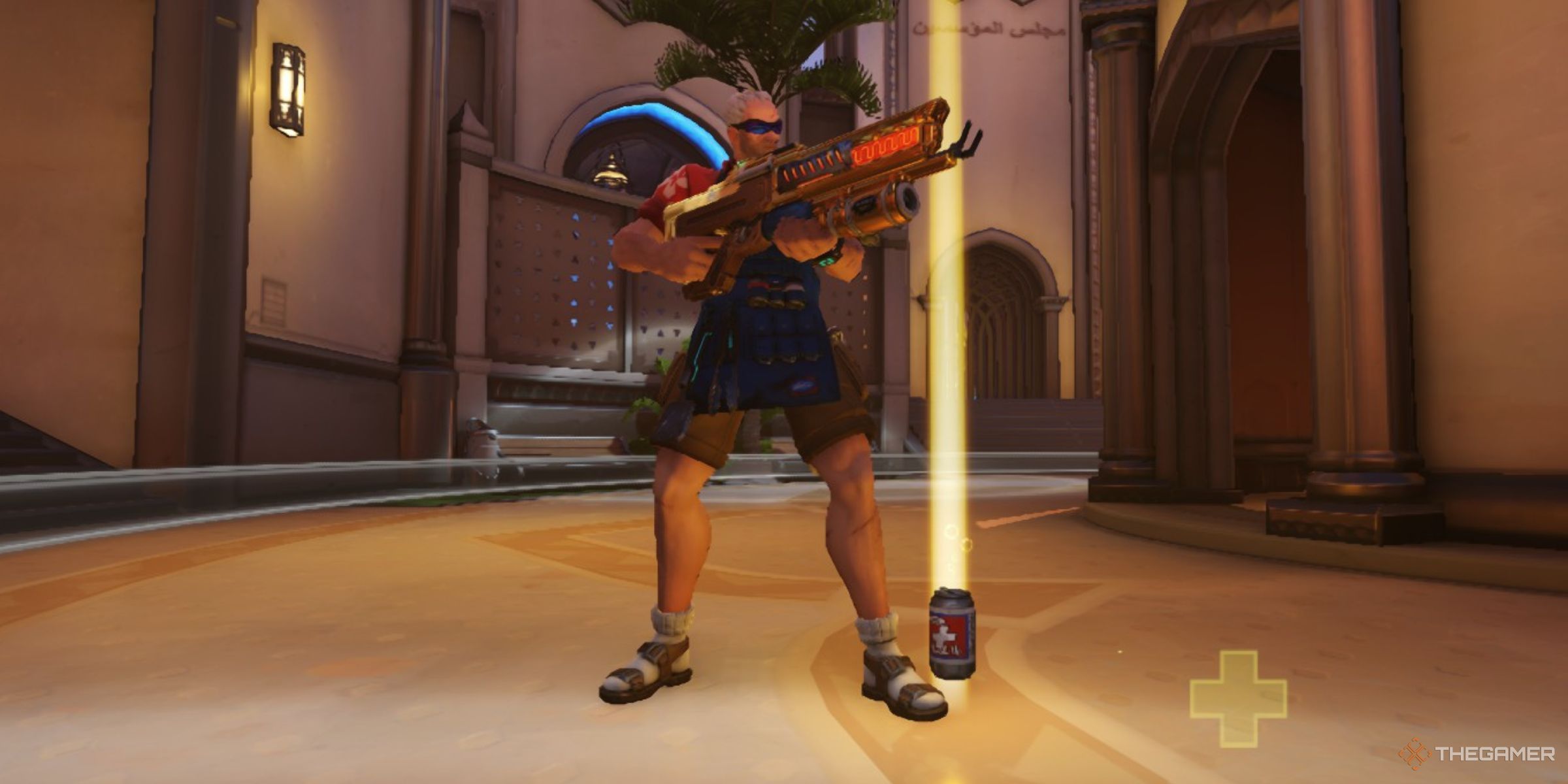 Grillmaster Soldier: 76 In His Biotic Field On Oasis In Overwatch 2.