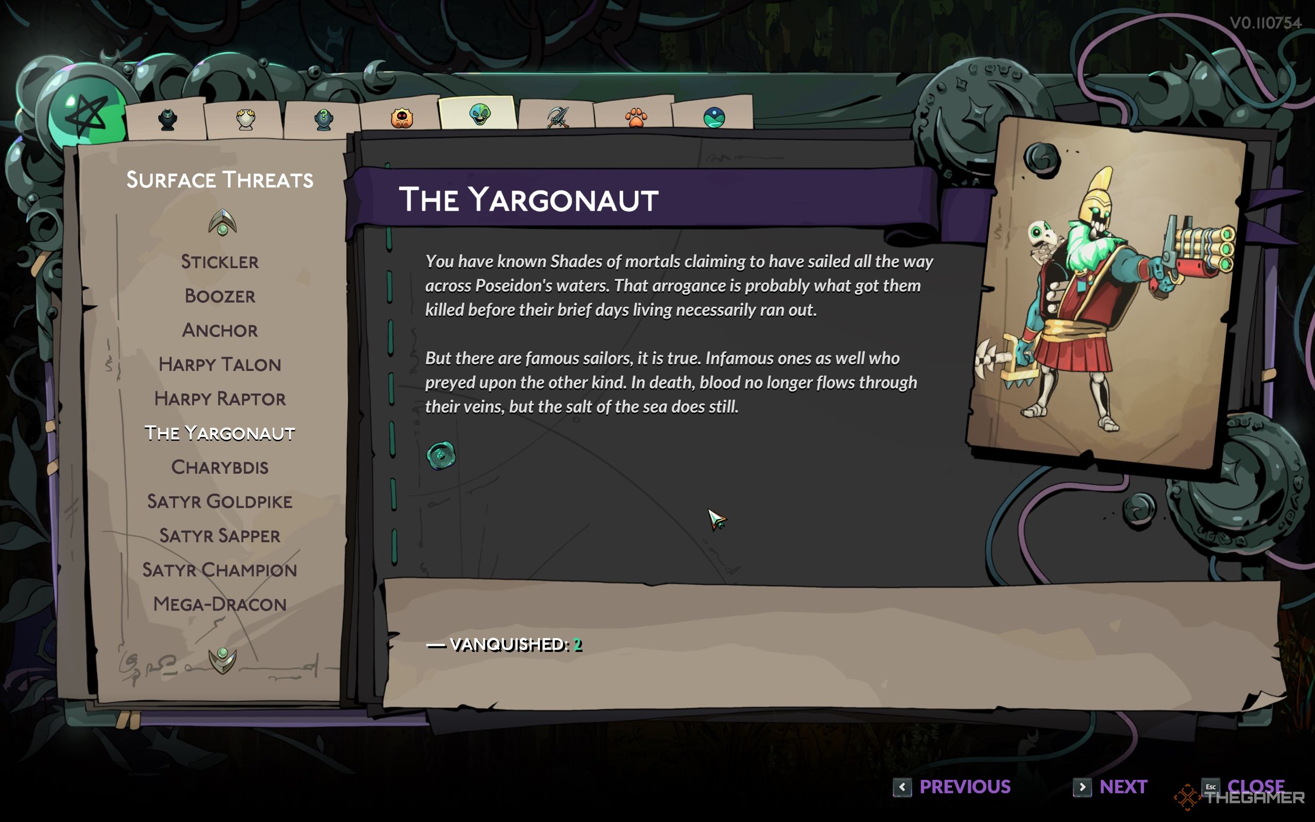 Information about The Yargonaut in Hades 2 bestiary.