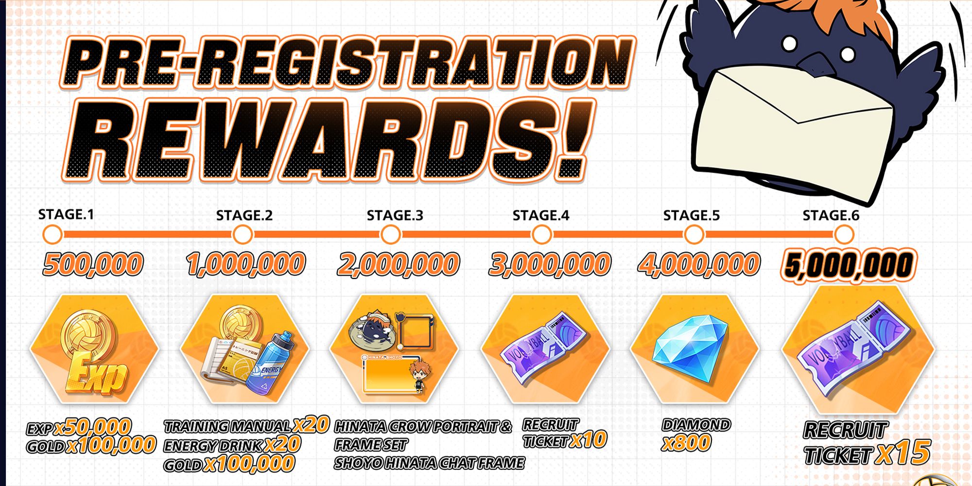 Haikyu Mobile Game Preregistration Rewards