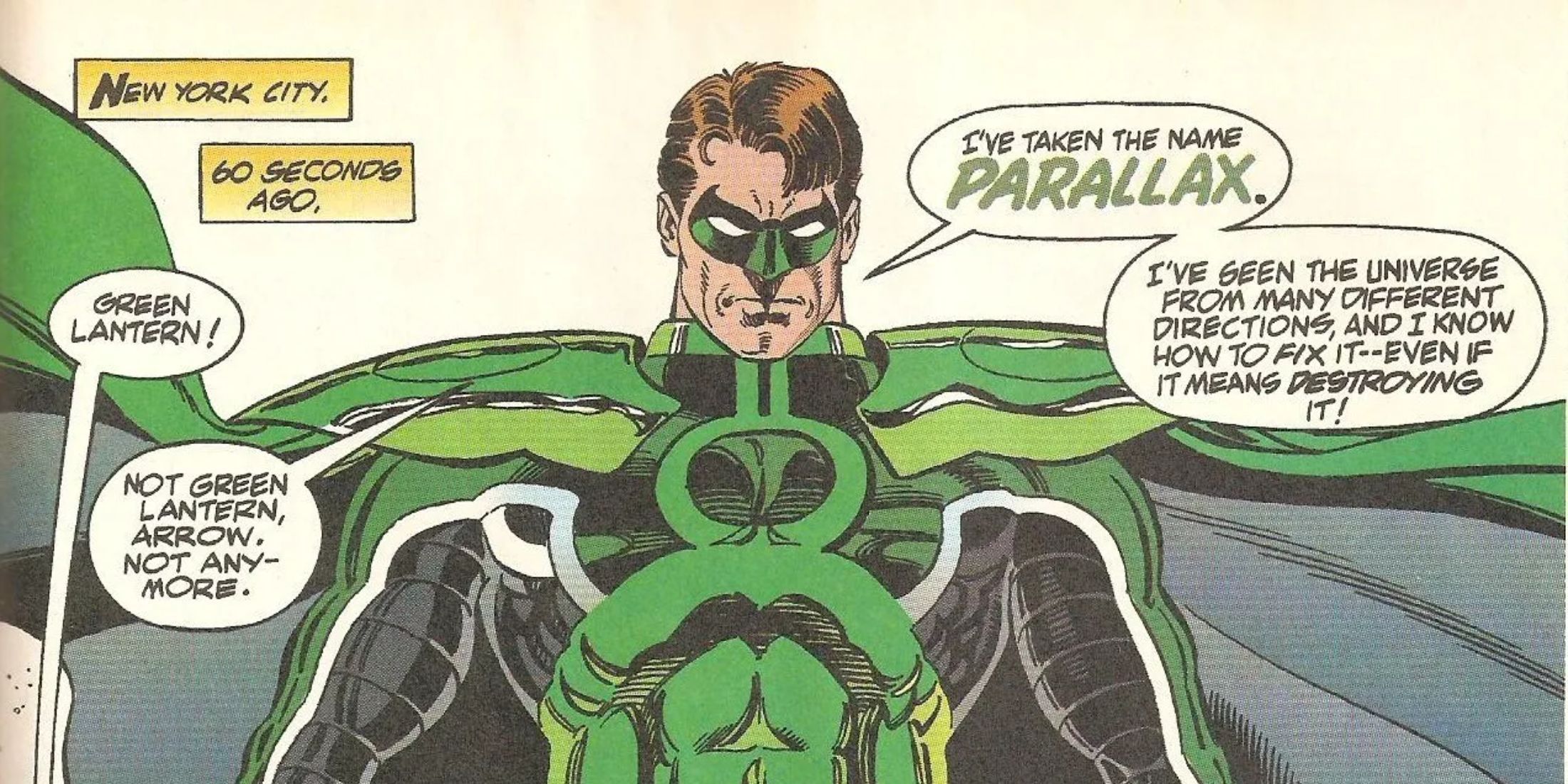 Hal Jordan declares himself Parallax, marking the pivotal moment of his downfall-1