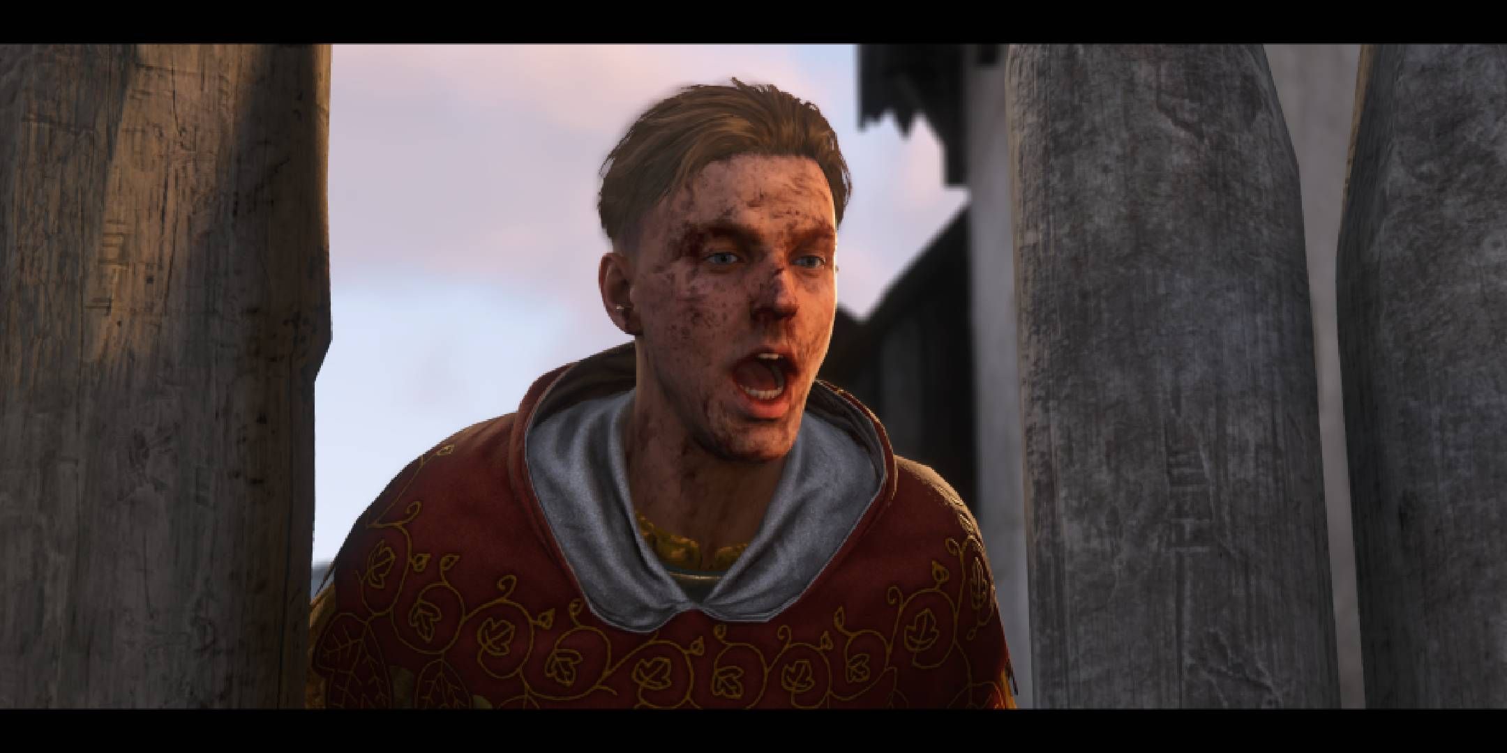 Hans Capon shouting in Kingdom Come: Deliverance 2.