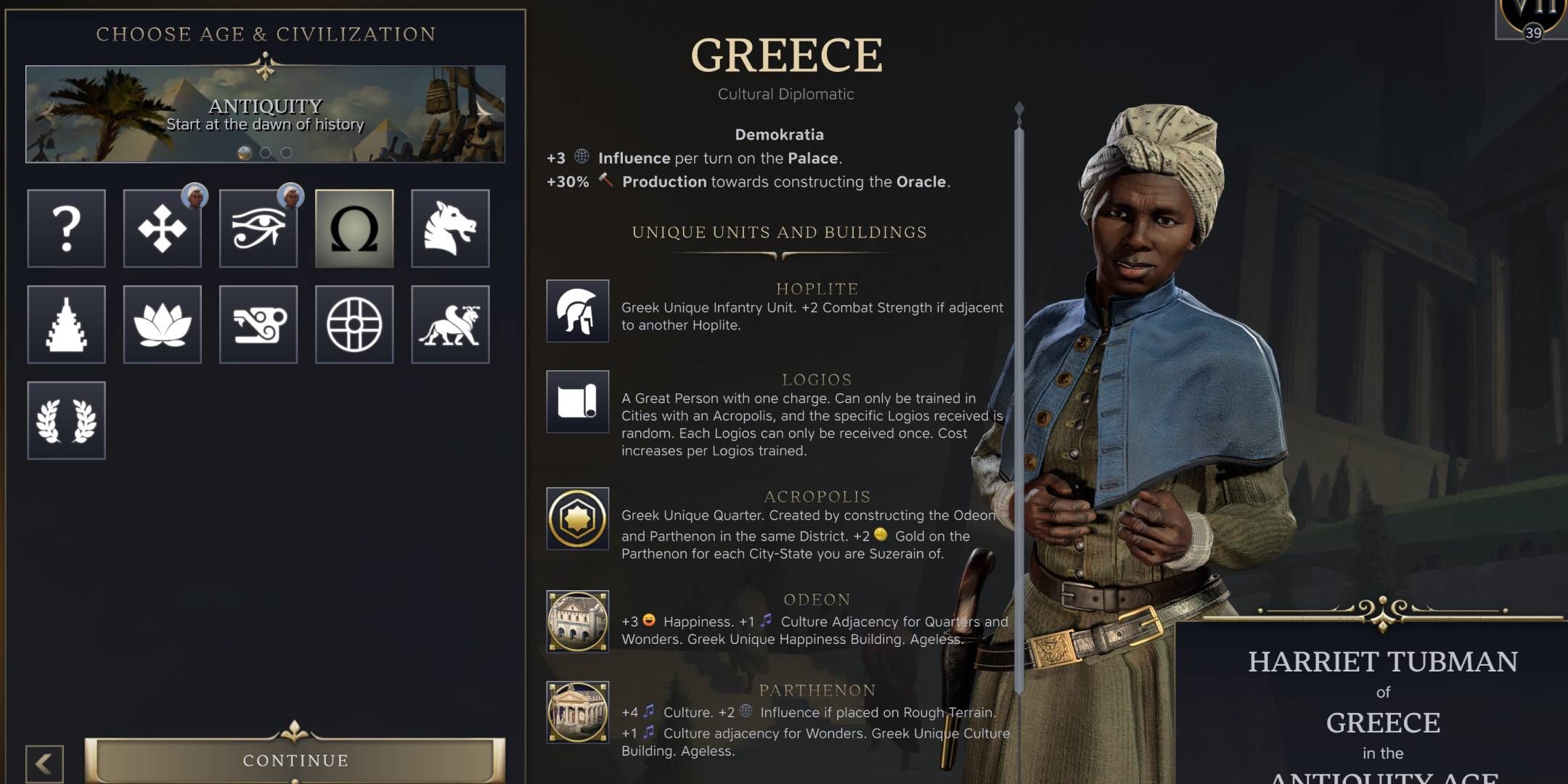 Harriet Tubman Greece Civilization