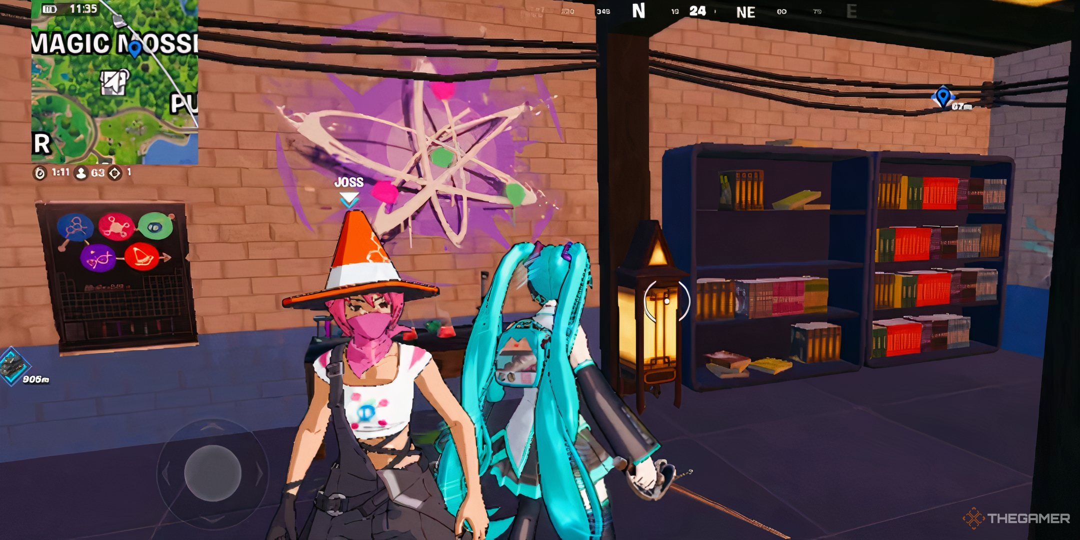 Hatsune Miku standing alongside Jossy in Fortnite Chapter 6 Season 2.