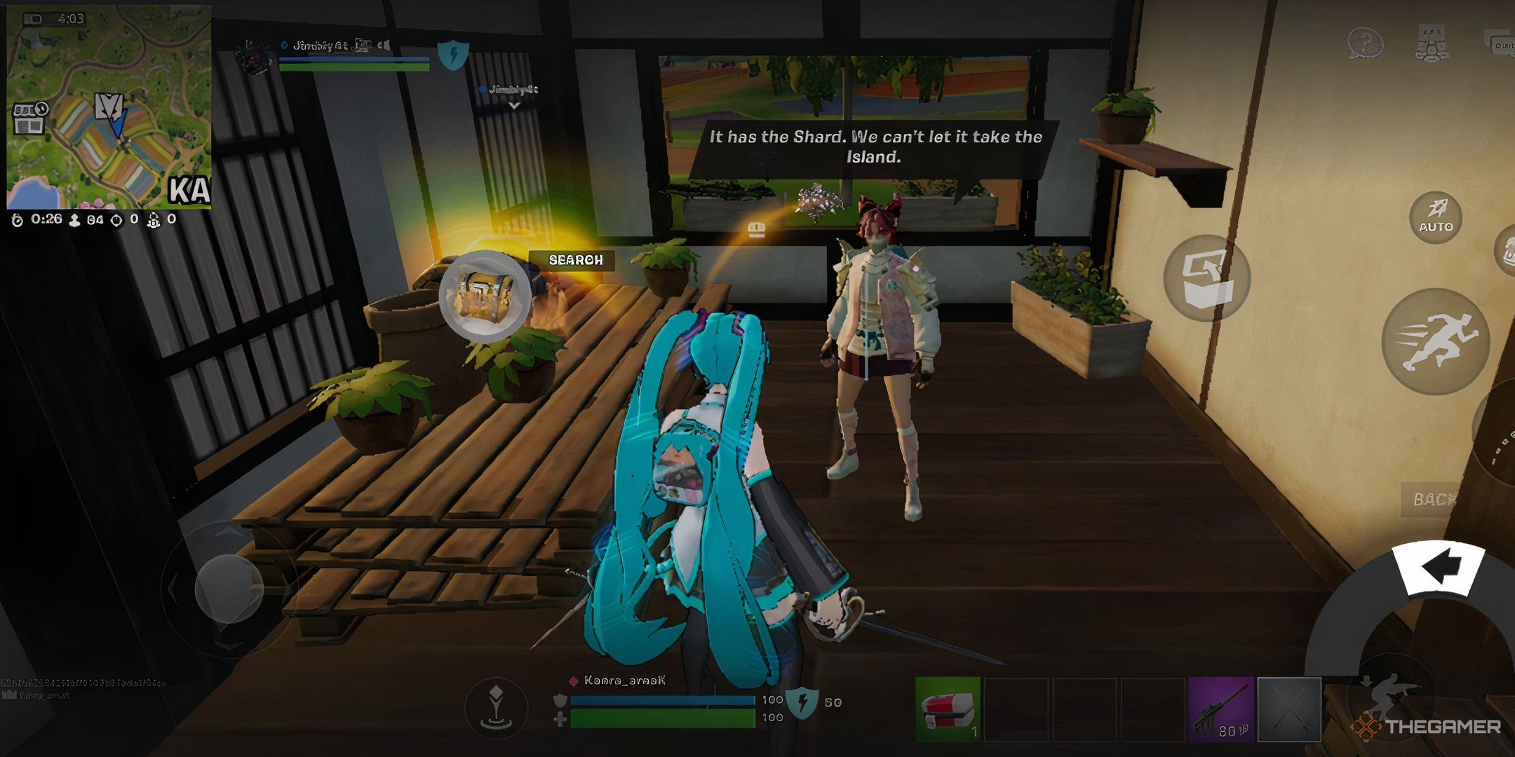 Hatsune Miku talking to Jade as she speaks of a Shard in Fortnite Chapter 6 Season 2.-2