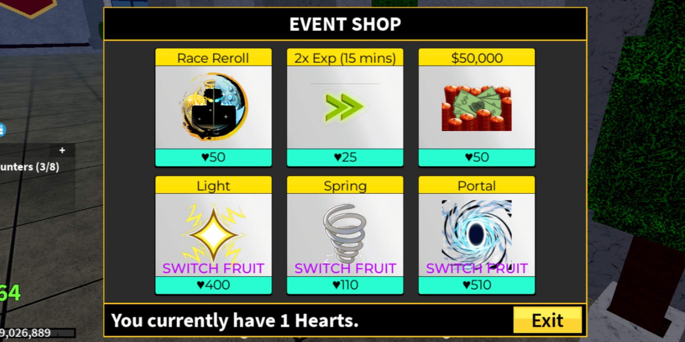 Blox Fruits event shop