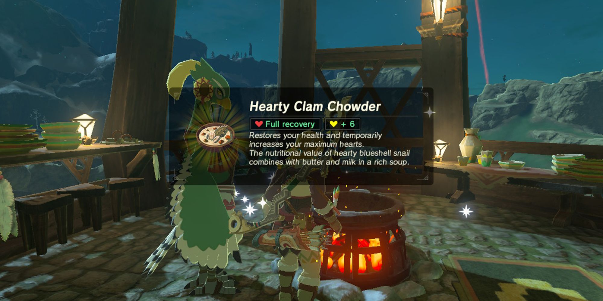 Hearty Clam Chowder recipe in Breath of the Wild