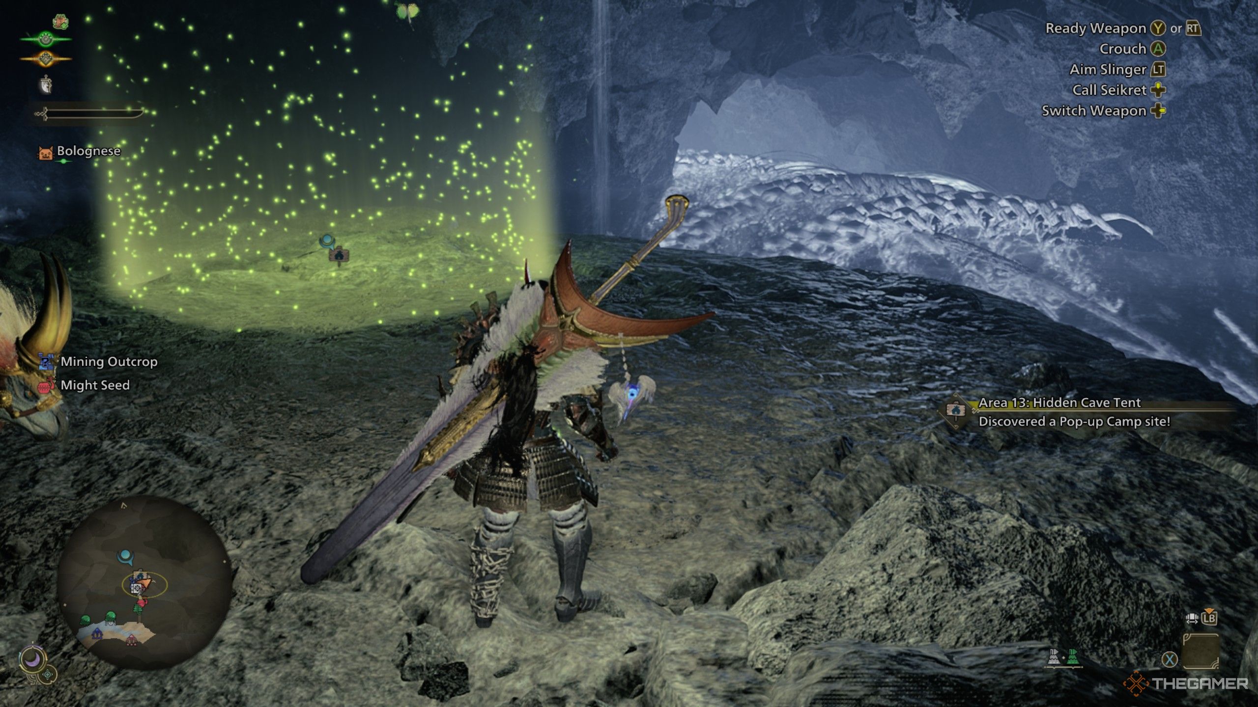 monster hunter wilds wyveria pop-up camps location hidden cave tent.