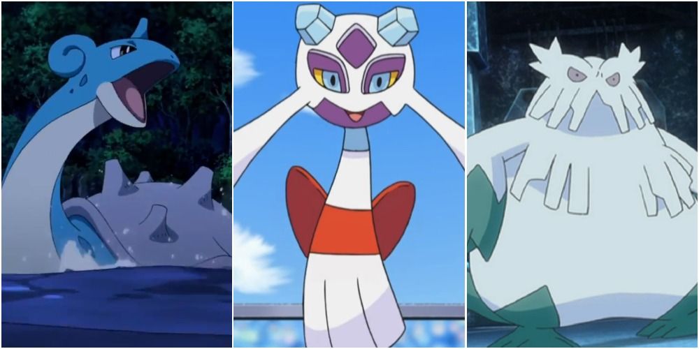 Lapras, Froslass, and Abomasnow