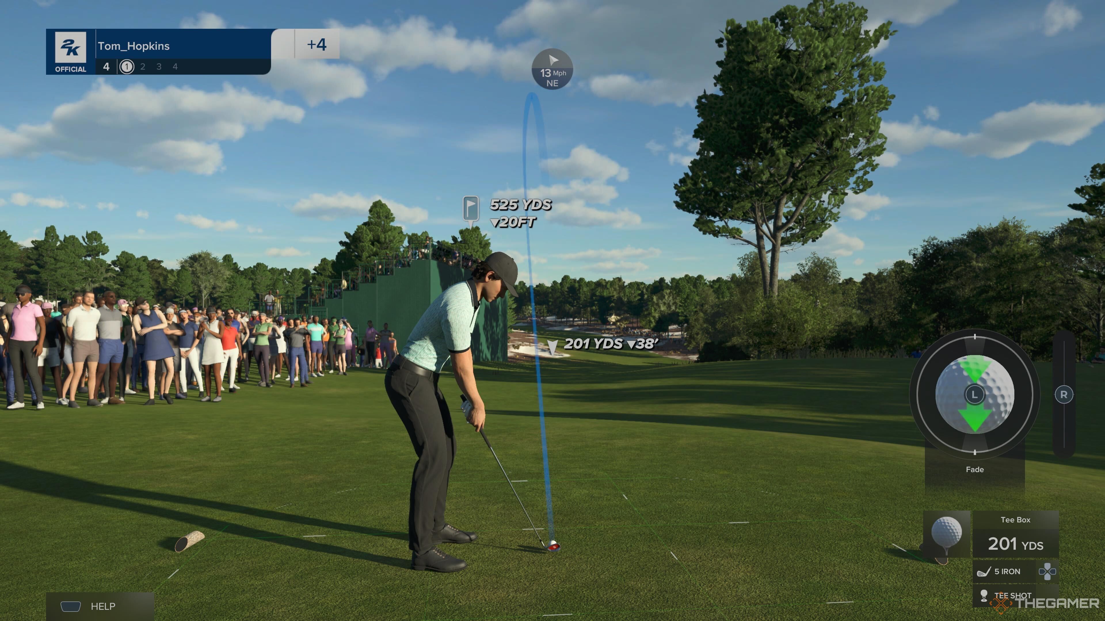 A golfer taking a shot in PGA Tour 2K25.