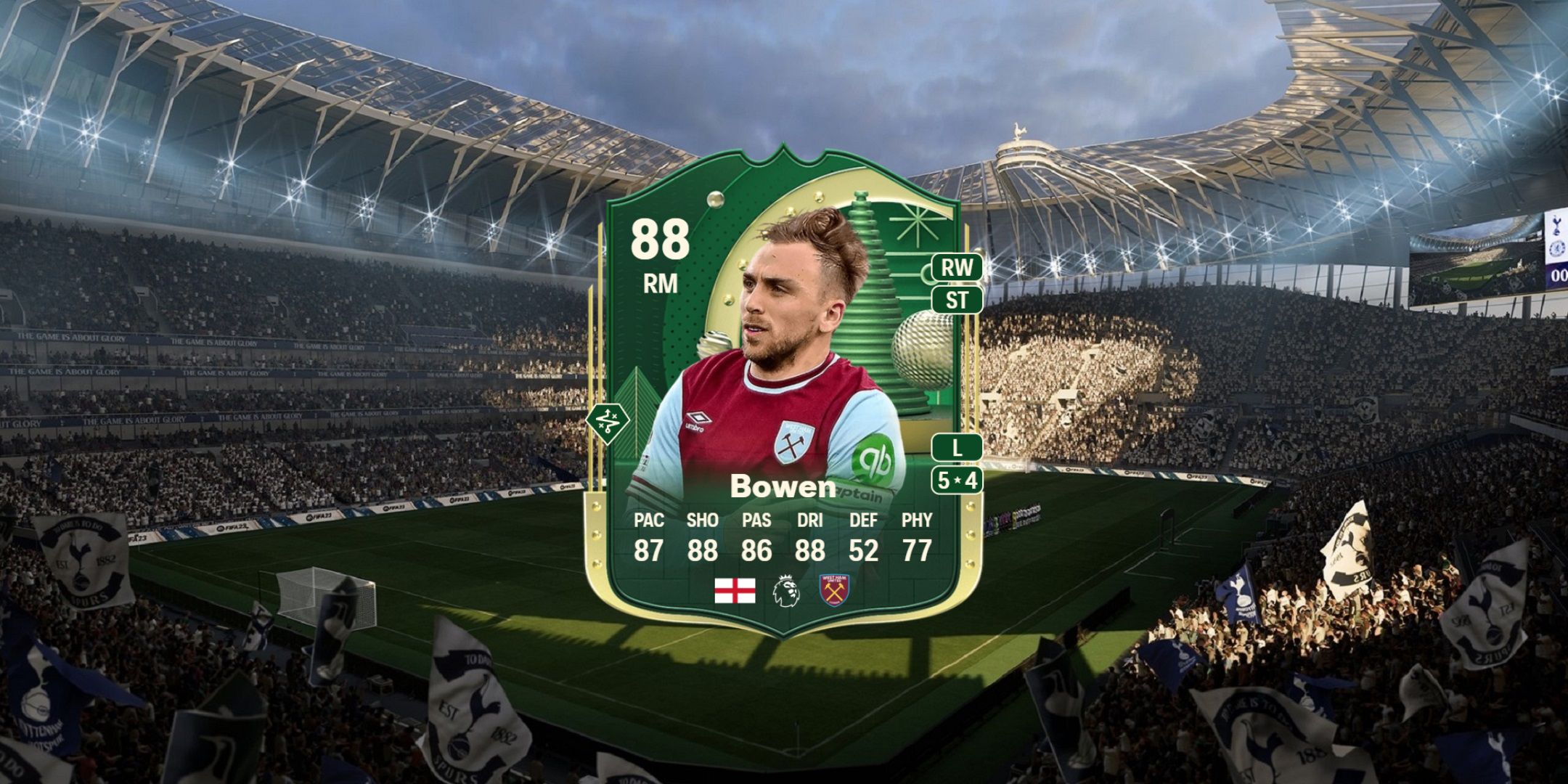 Jarrod Bowen's card in EA Sports FC 25.