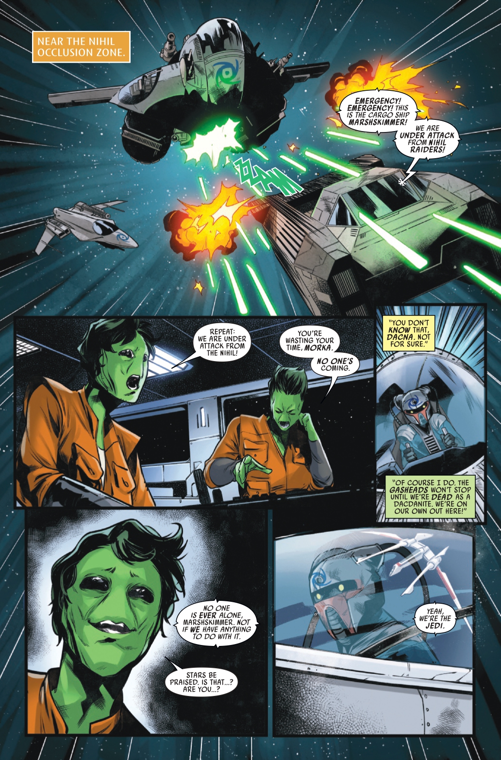 Pages from Star Wars: The High Republic - Fear of the Jedi #1.