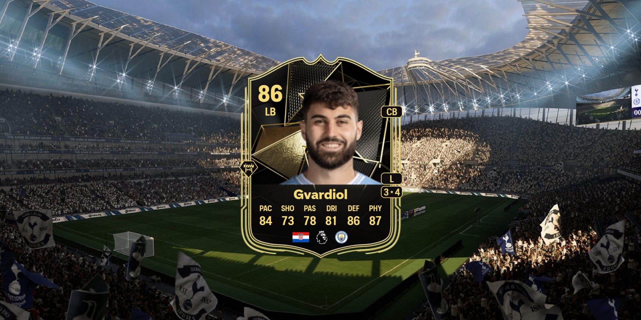 Josko Gvardiol's card in EA Sports FC 25.