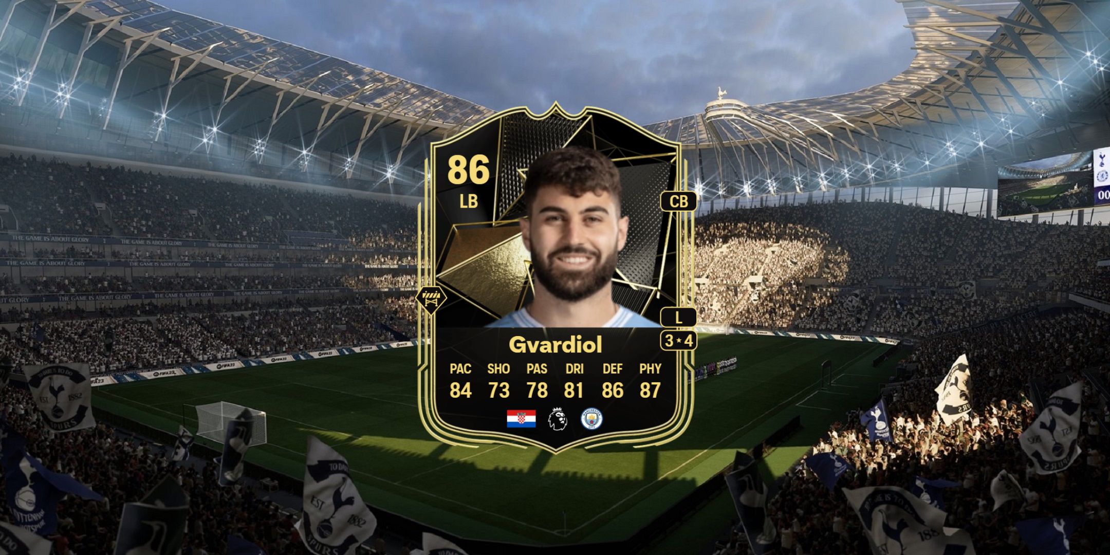 Josko Gvardiol's card in EA Sports FC 25.