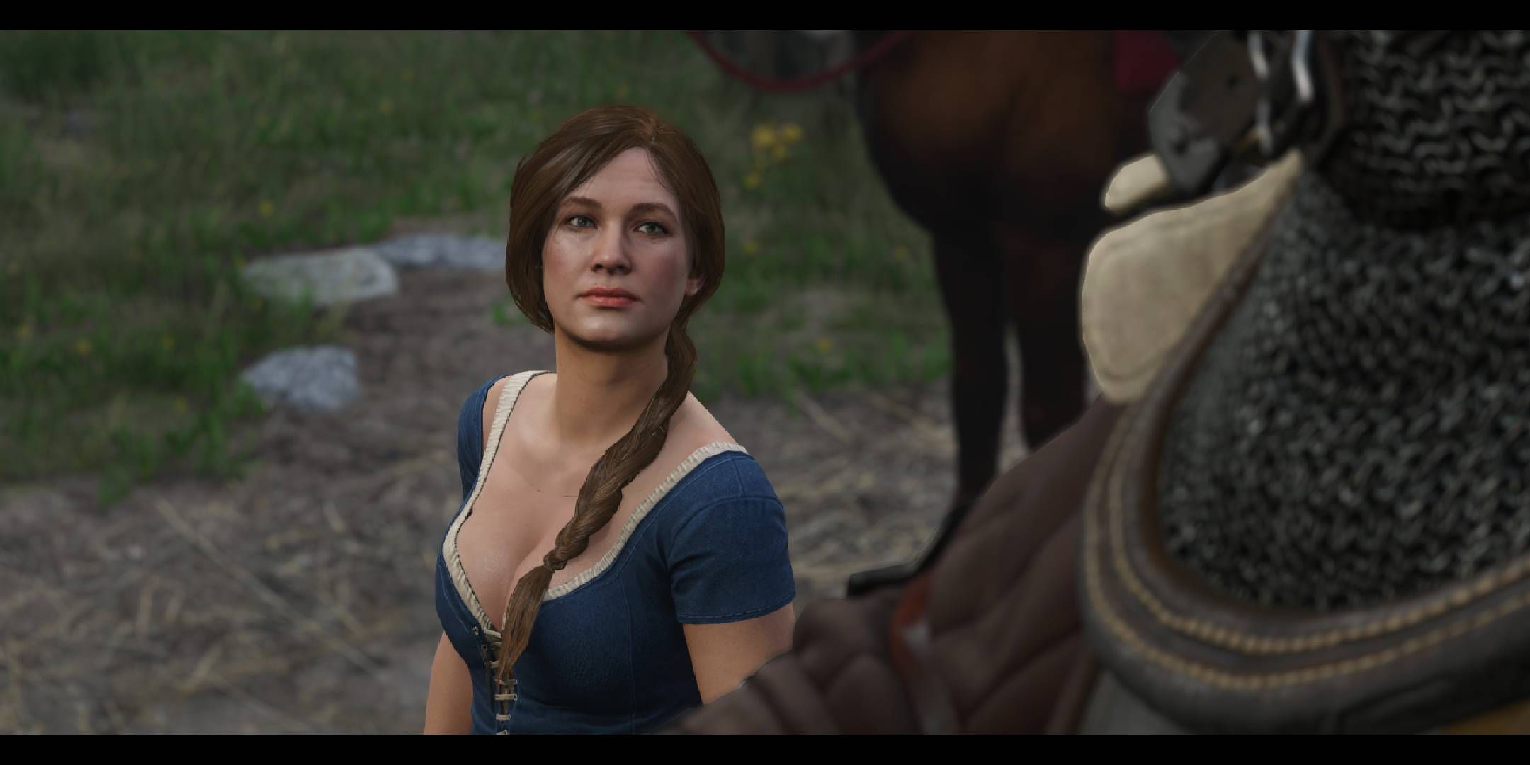 Katherine looking up in Kingdom Come: Deliverance 2.