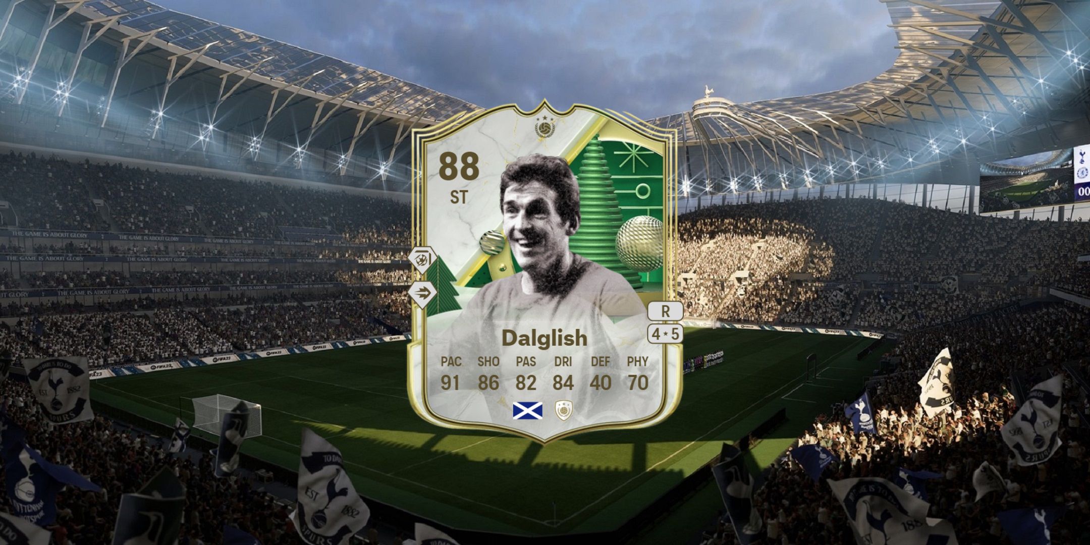 Kenny Dalglish's card in EA Sports FC 25.