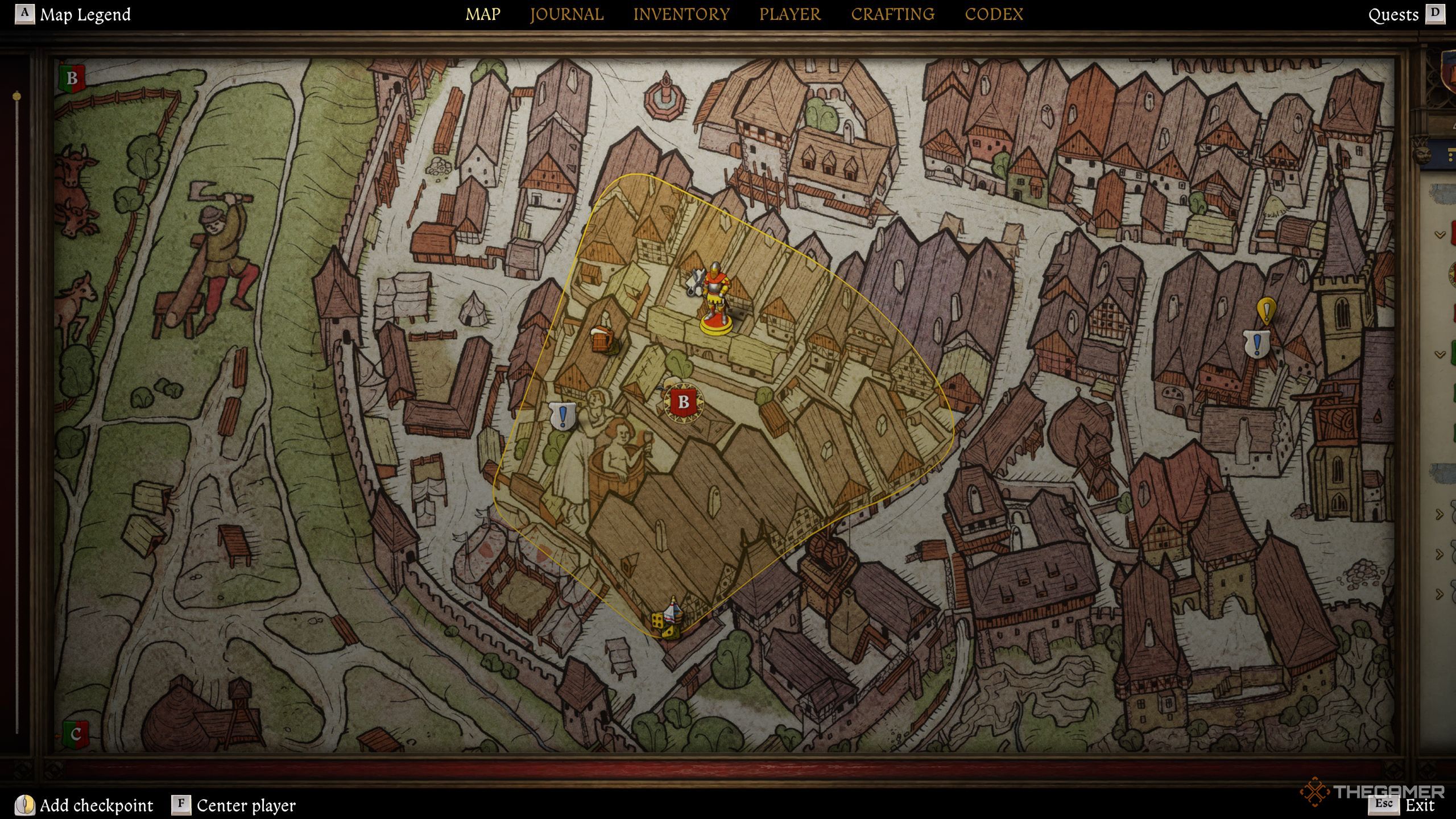 Location of the Barn Behind the Tailor on map.