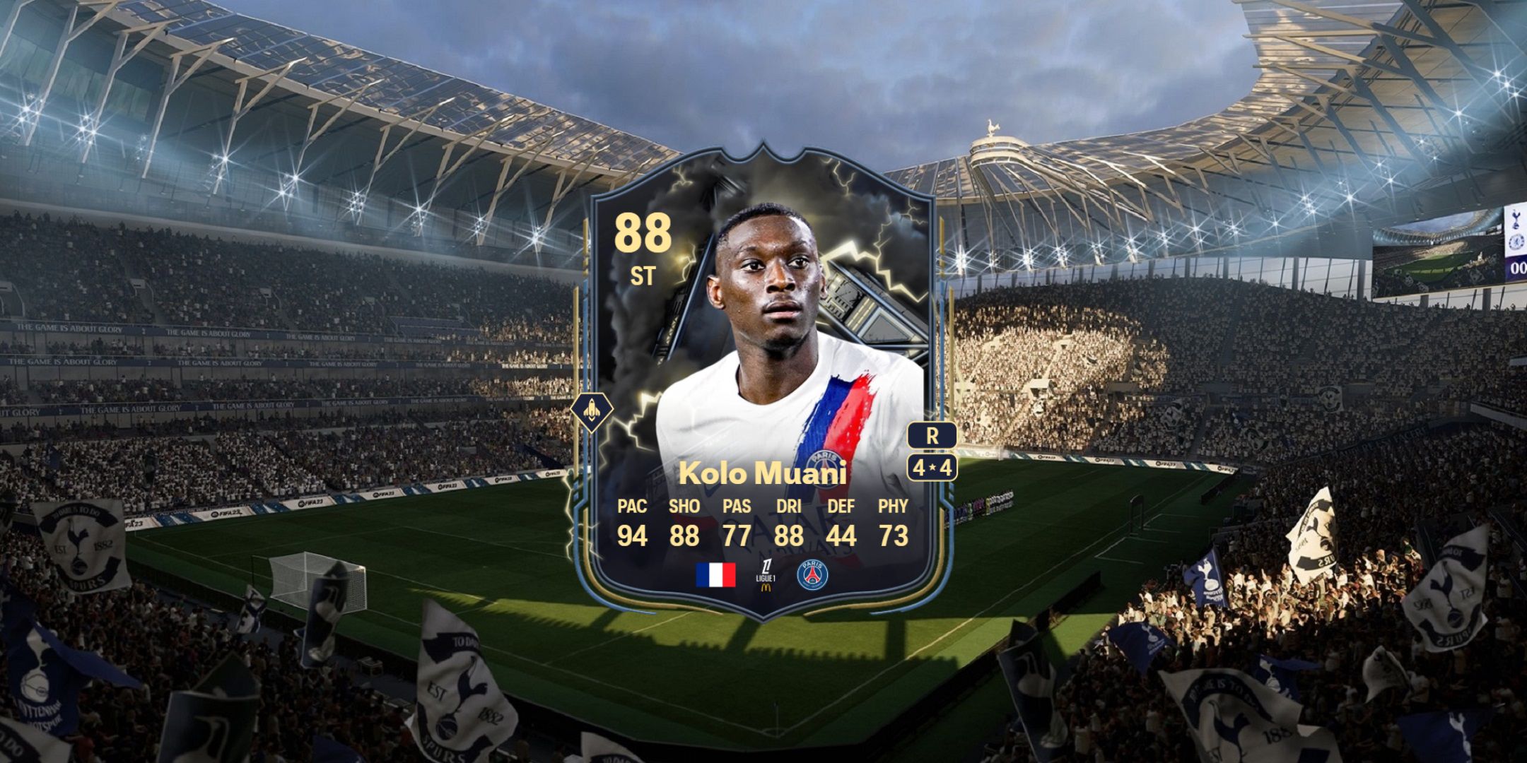 Kolo Muani's card in EA Sports FC 25.