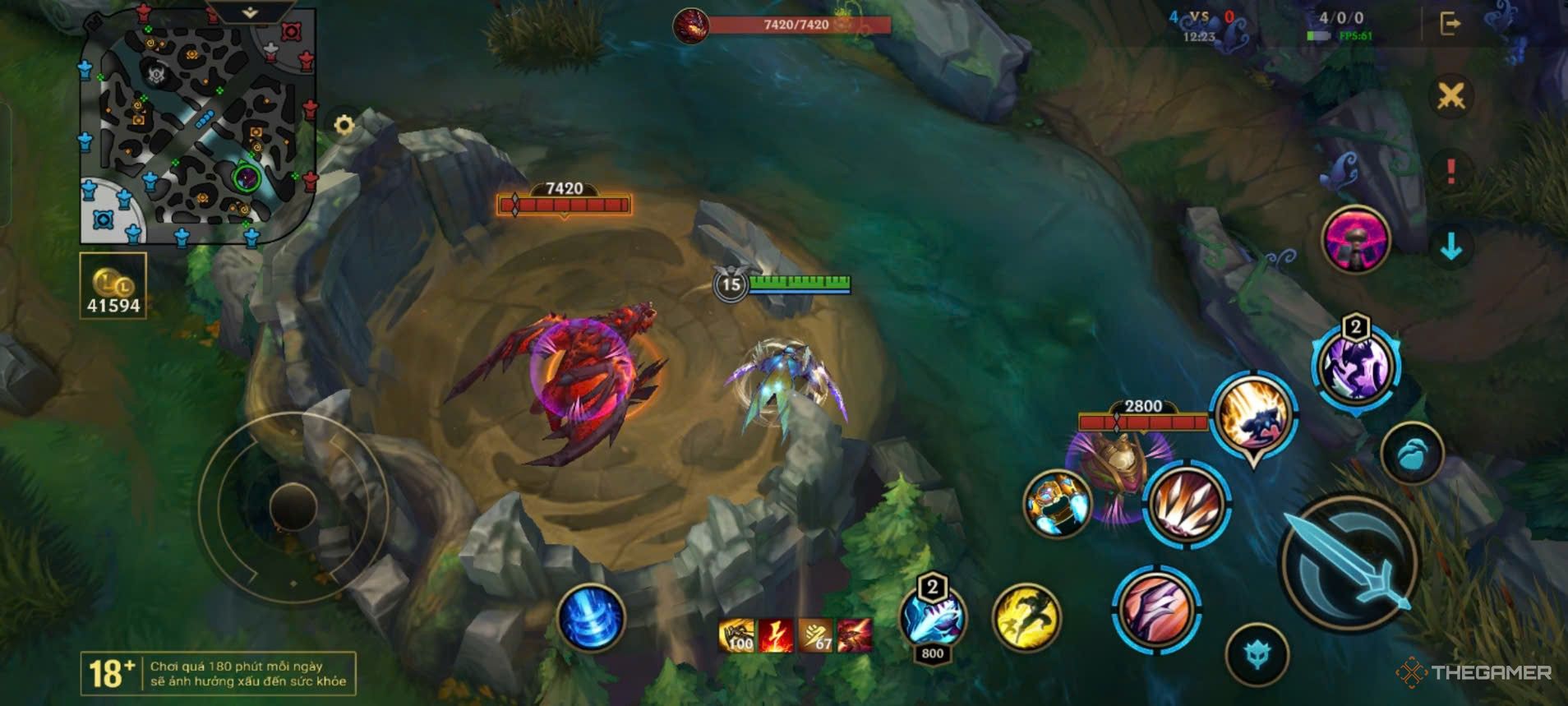 Kha'zix is standing near a Fire Elemental Drake.