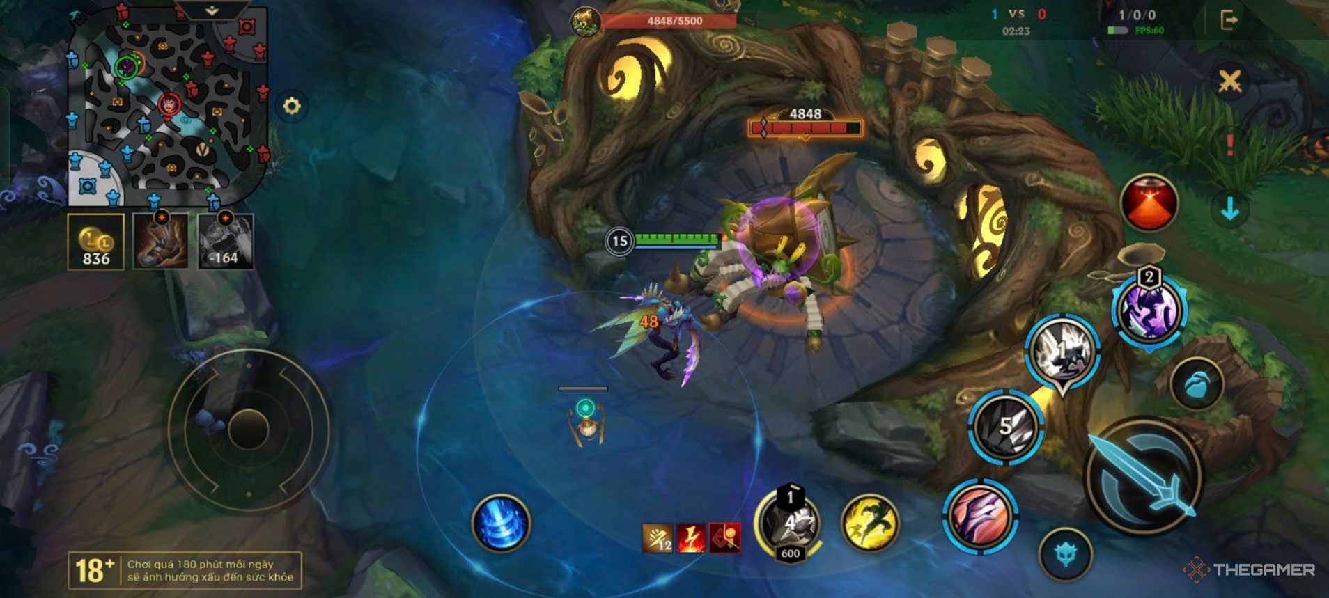 Kha'Zix is battling the Rift Herald, which has a Bandle City-themed appearance.