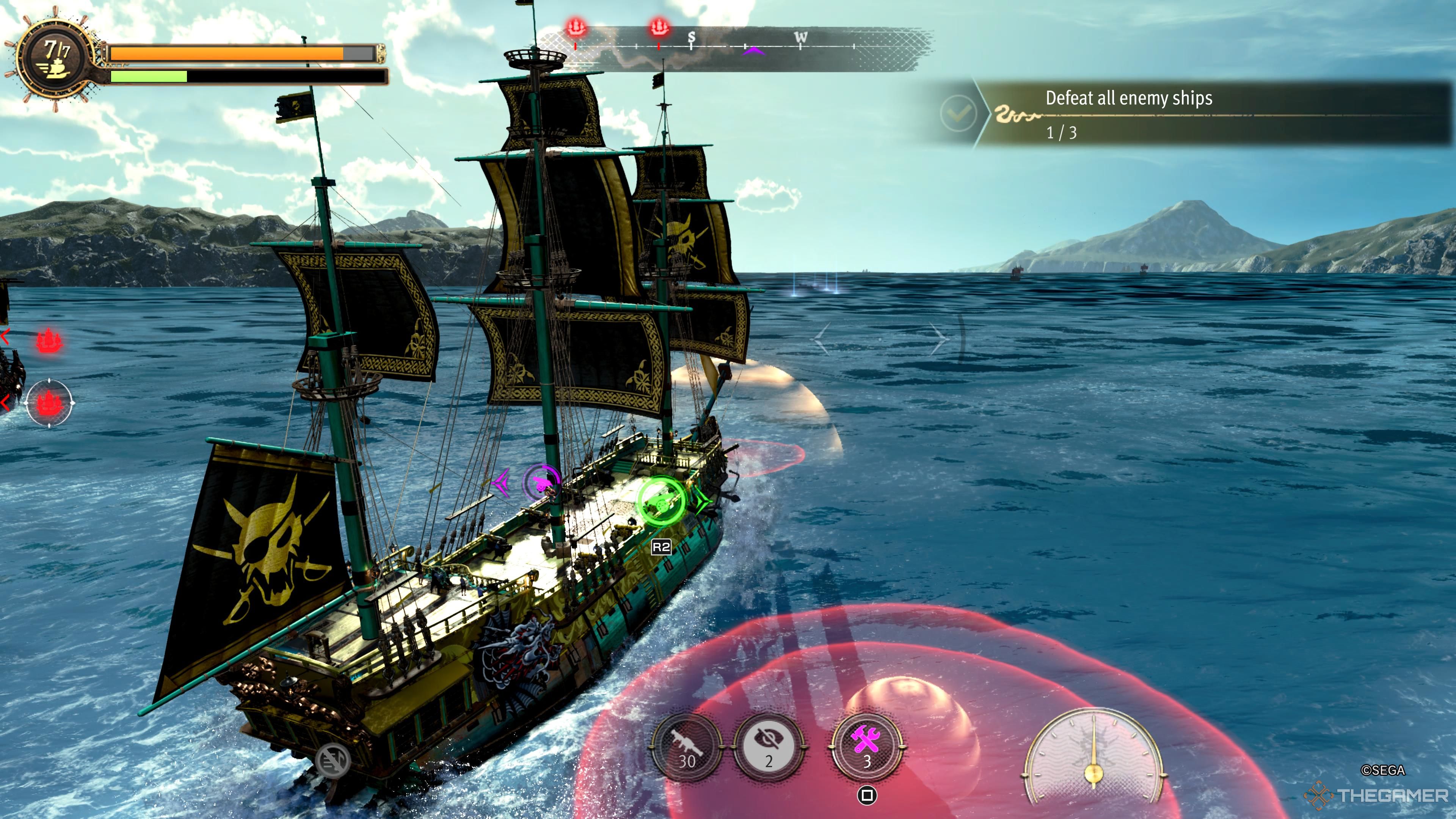 Like A Dragon Pirate Yakuza in Hawaii. Ship Combat. Dodging the cannonballs.