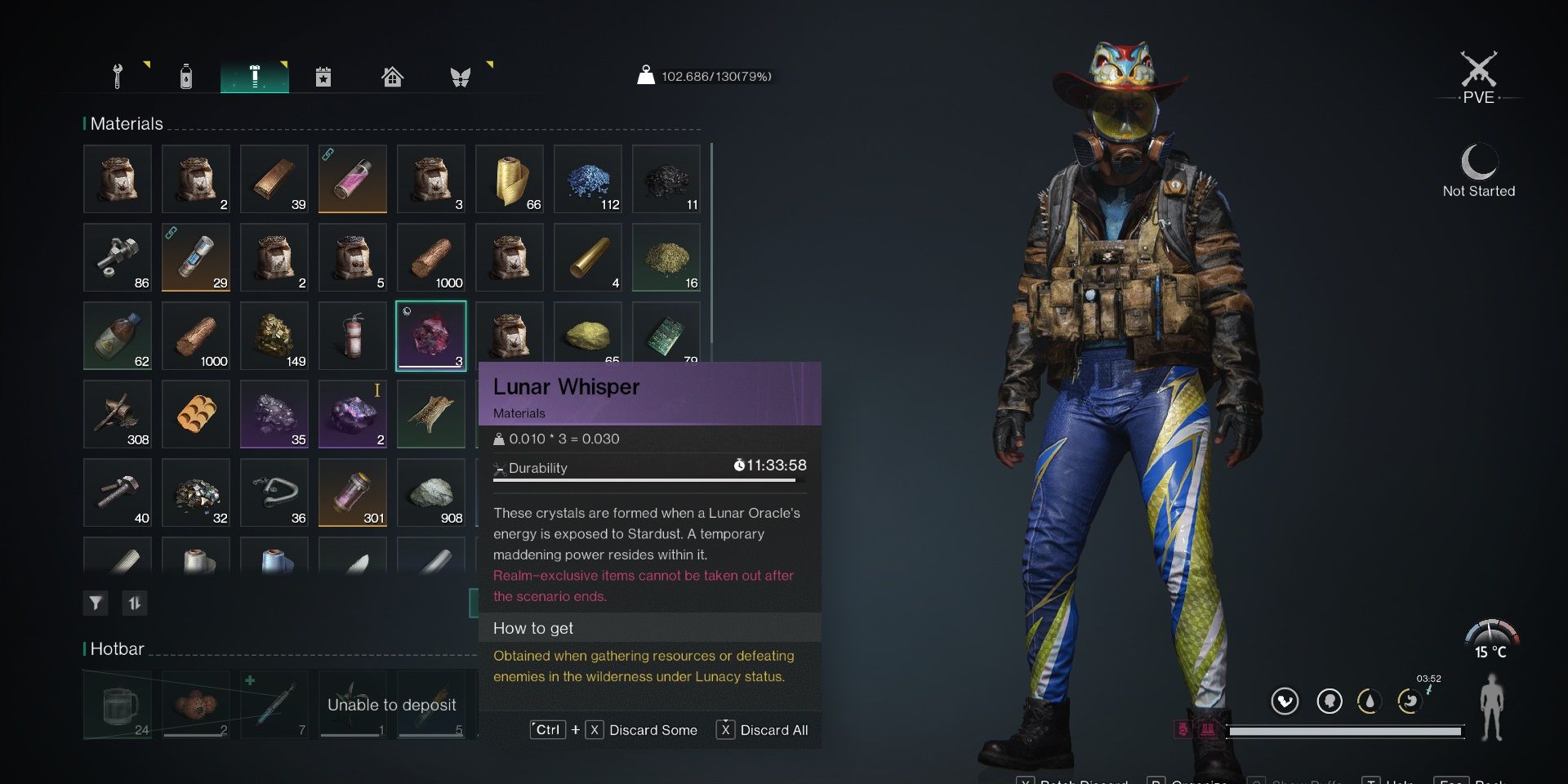 Lunar Whisper in Inventory - Once Human