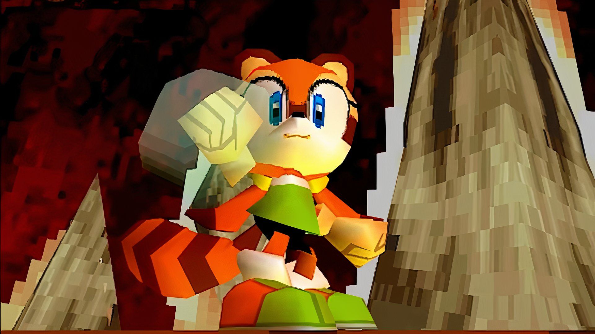 Marine the Raccoon in the 3DS game Sonic Rush Adventure.