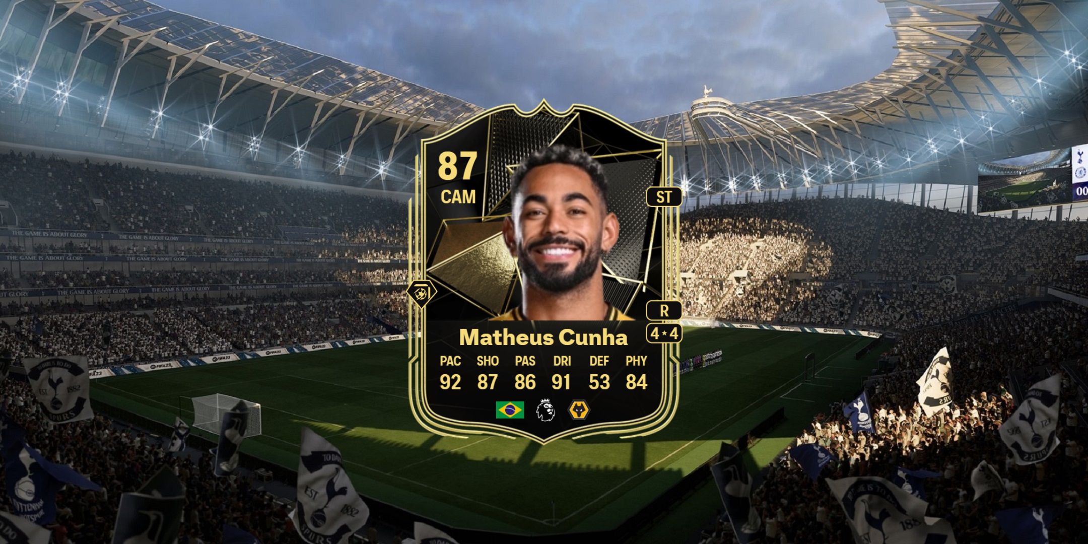 Matheus Cunha's card in EA Sports FC 25.