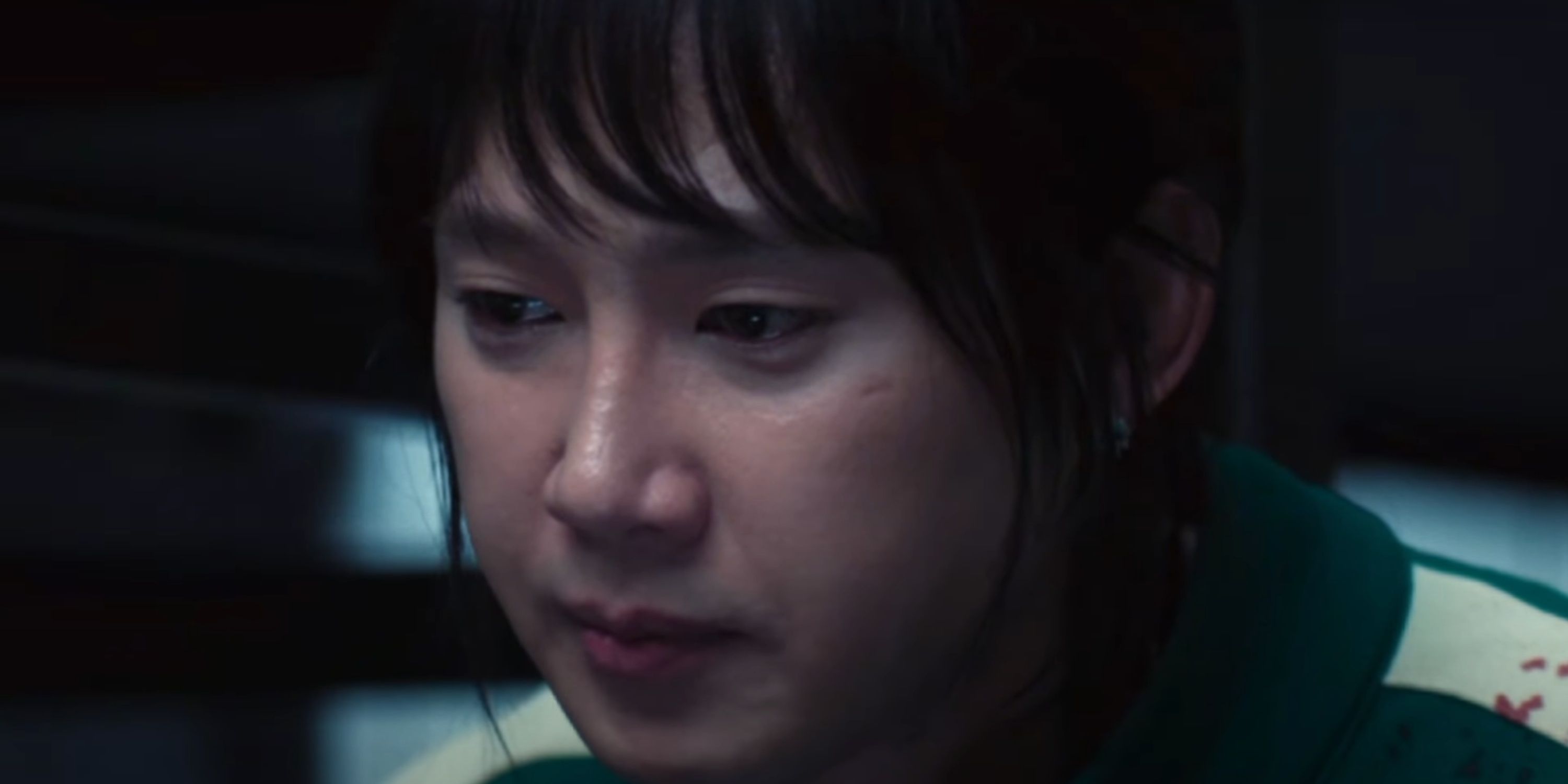 Cho Hyun-ju's eyes water as she speaks of her struggles.