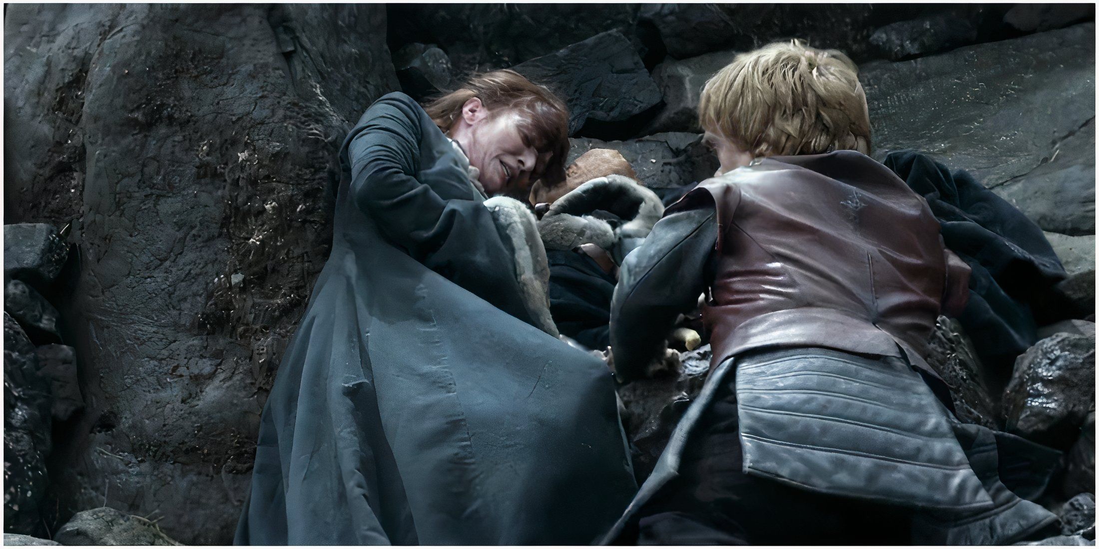 Catelyn Stark and Tyrion Lannister in Game of Thrones.