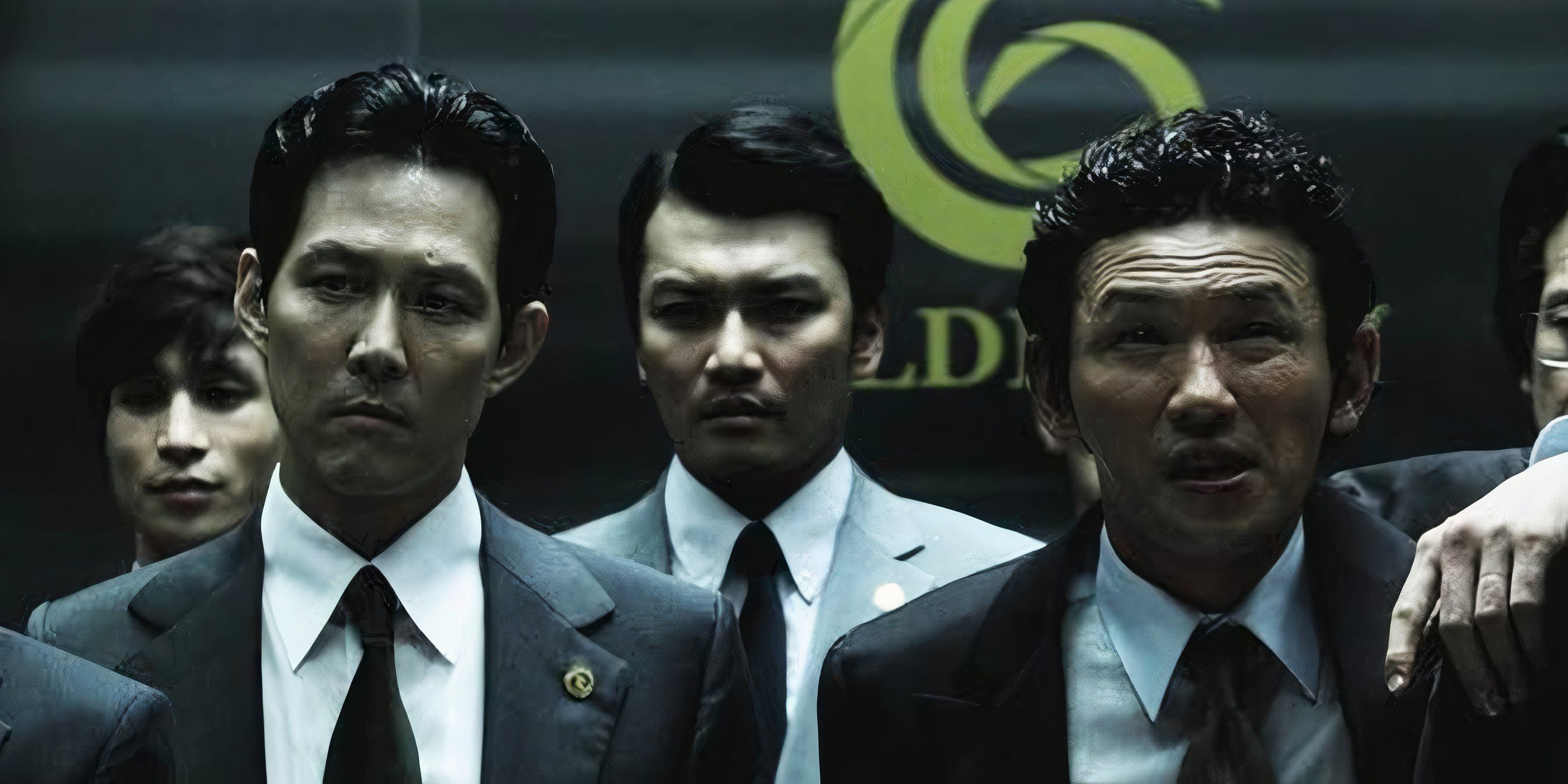 10 Best Korean Crime Movies Three smartly dressed men in a lift