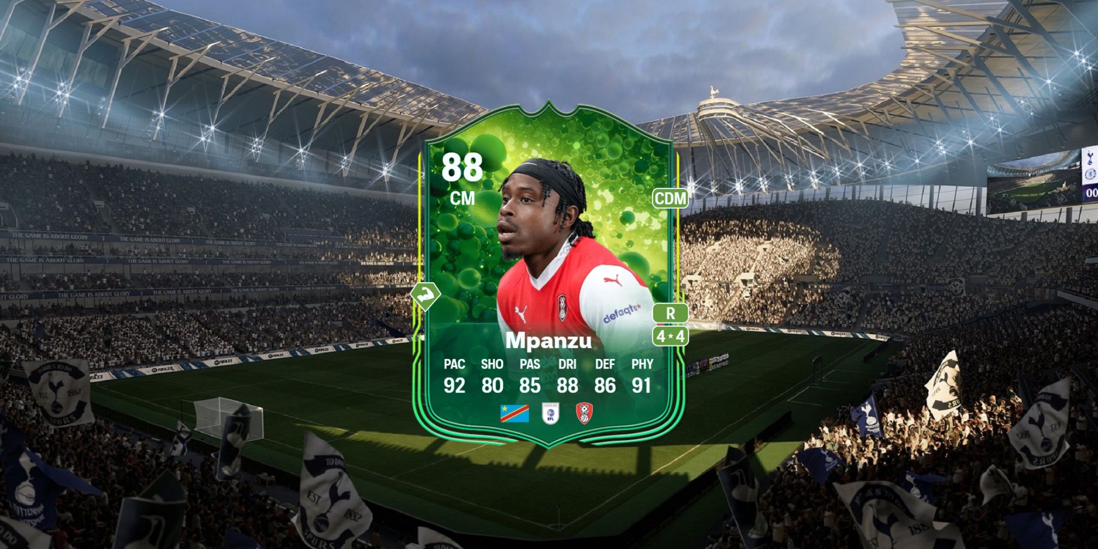 Mpanzu's card in EA Sports FC 25.