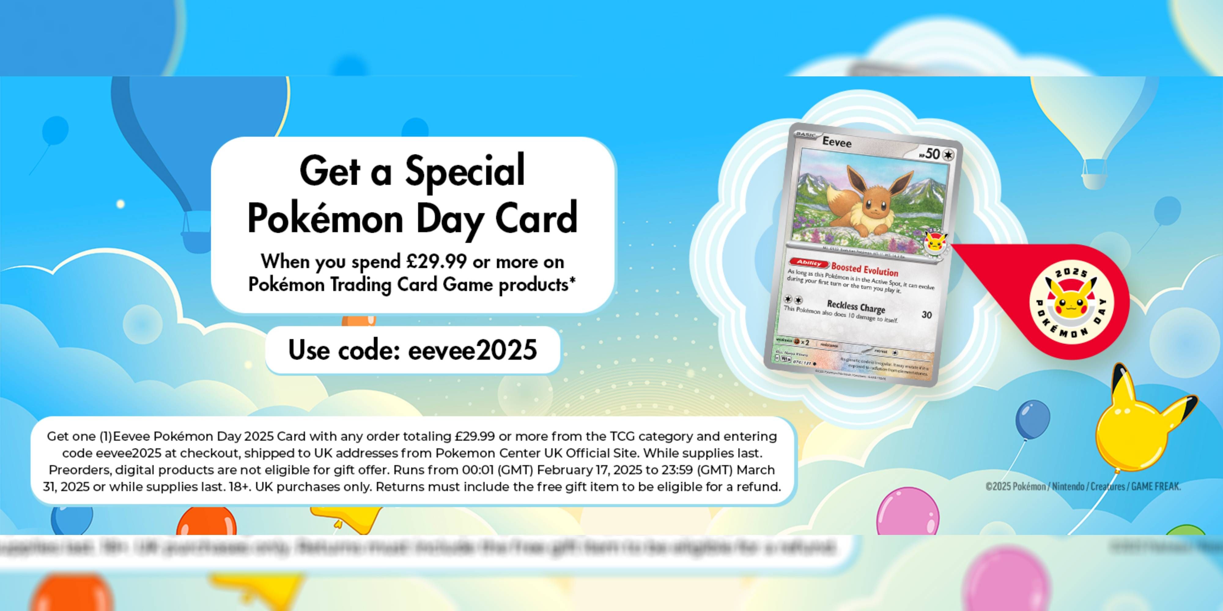 pokemon center pokemon day eevee promo card information.