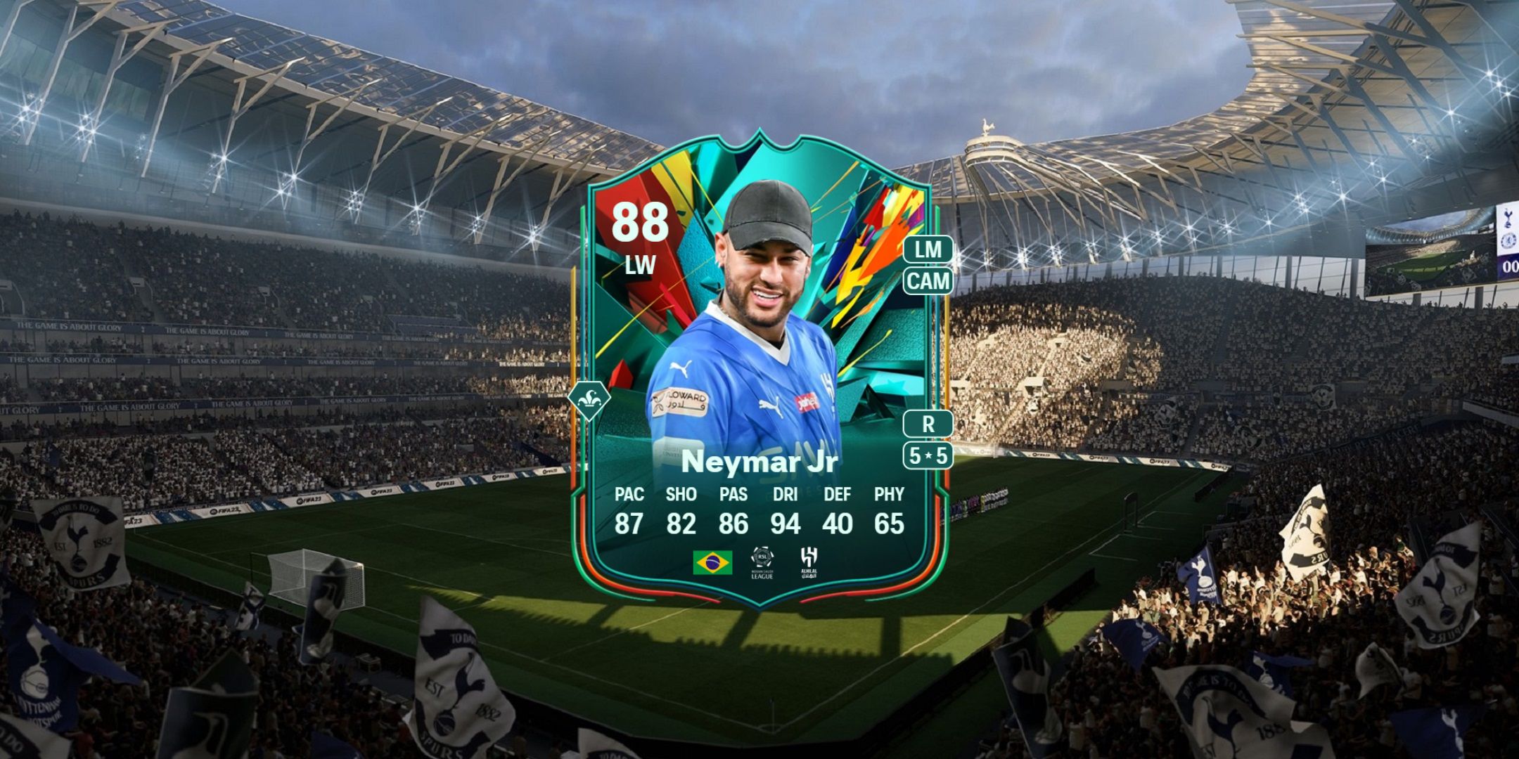 Neymar Jr's card in EA Sports FC 25.