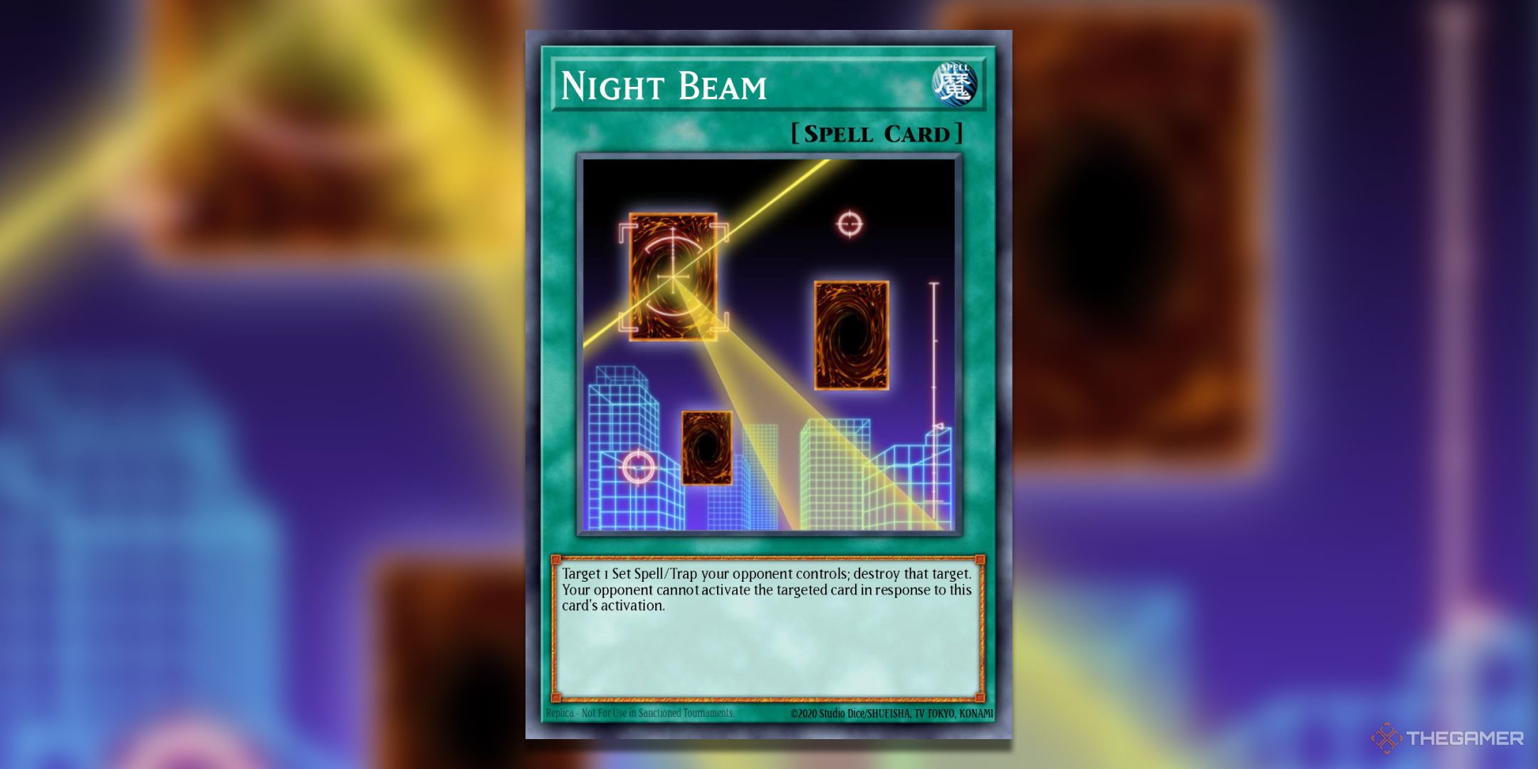 Night Beam Yu-Gi-Oh! TCG Card Art.