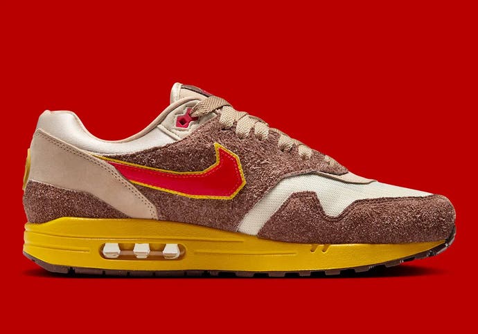 side view of Nike's Donkey Kong-inspired trainers