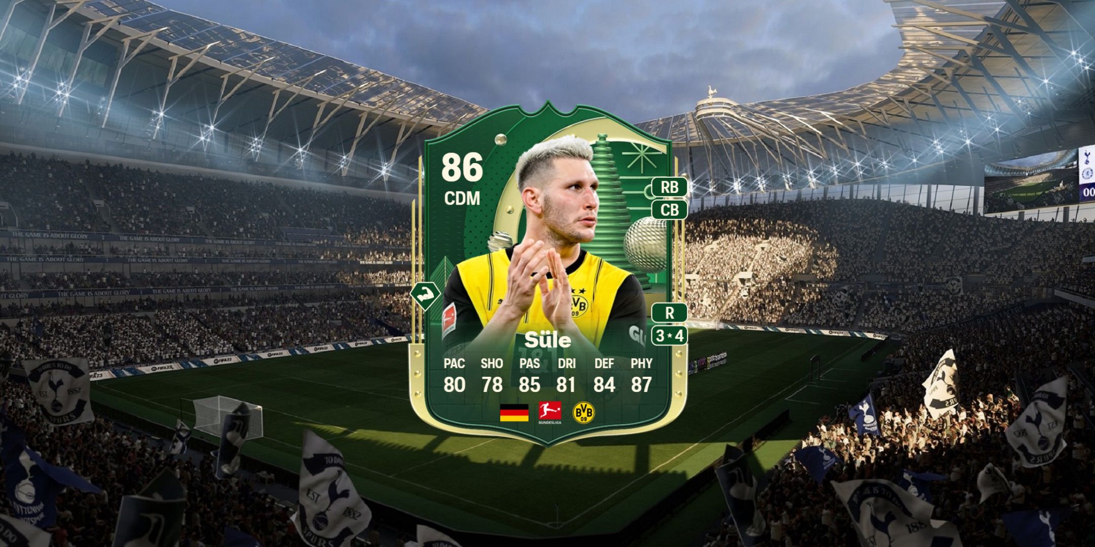 Nikolas Sule's card in EA Sports FC 25.