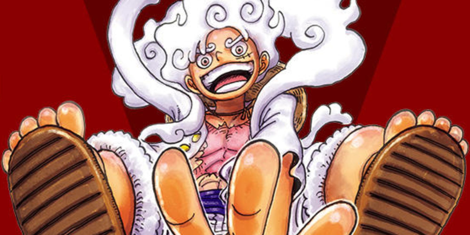 Official artwork of Luffy in Gear 5.