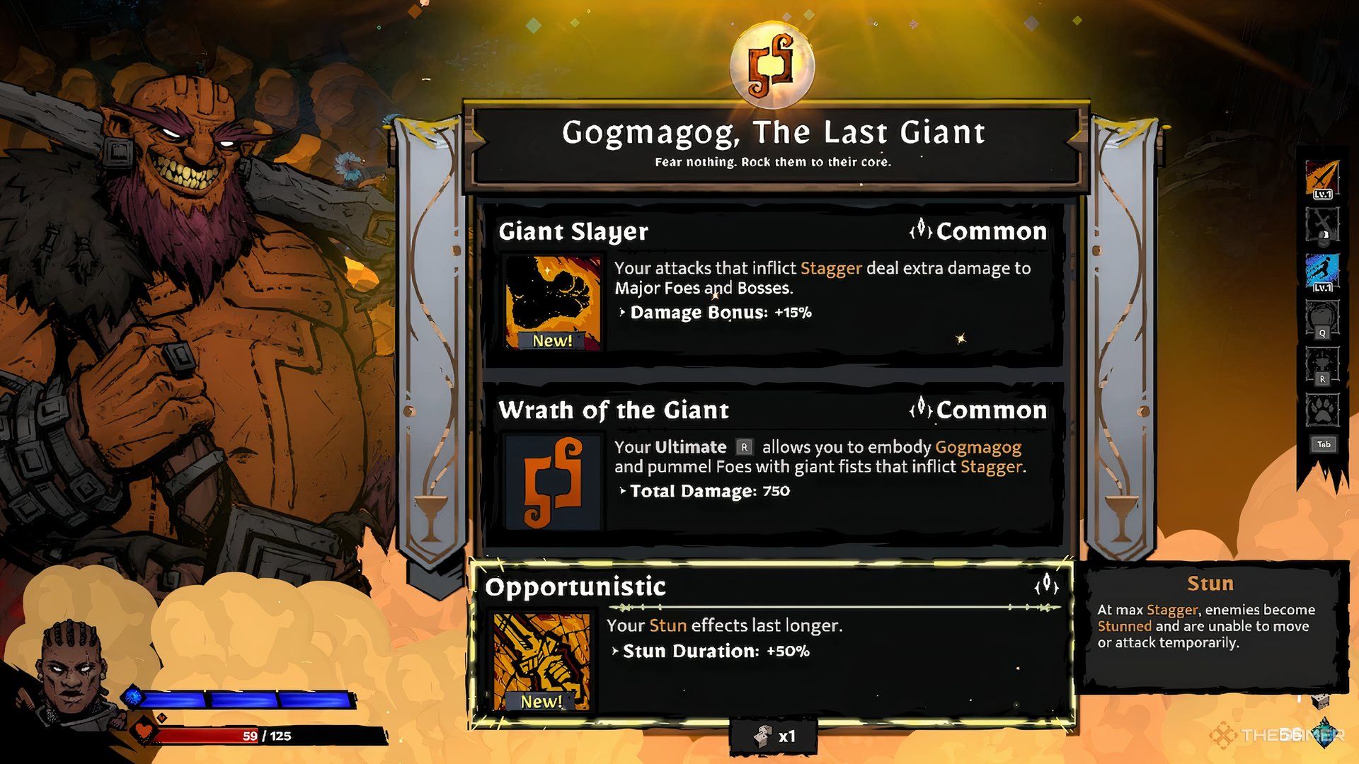 Opportunistic blessing selection screen in Sworn.