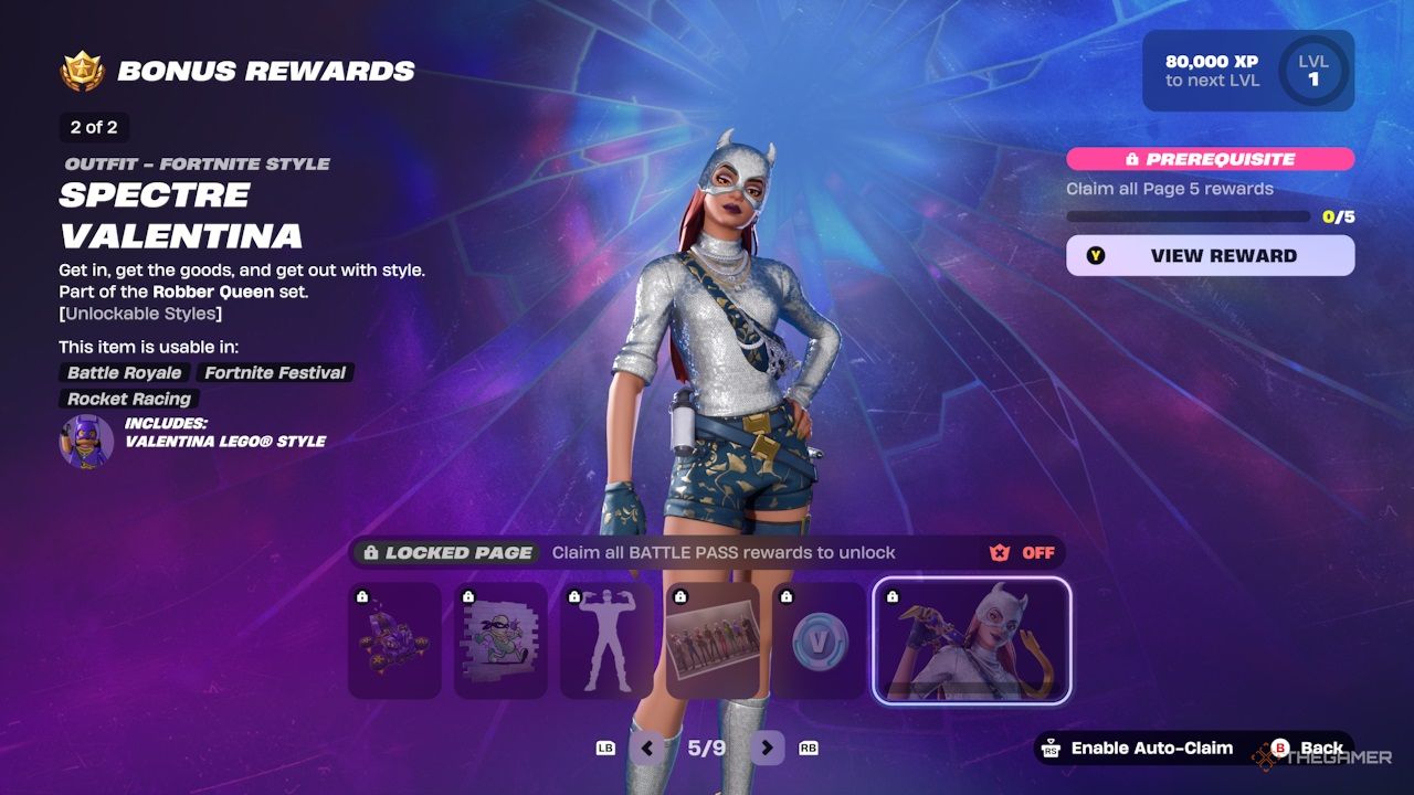 Page five of the Fortnite Chapter 6 Season 2 Battle Pass bonus rewards.