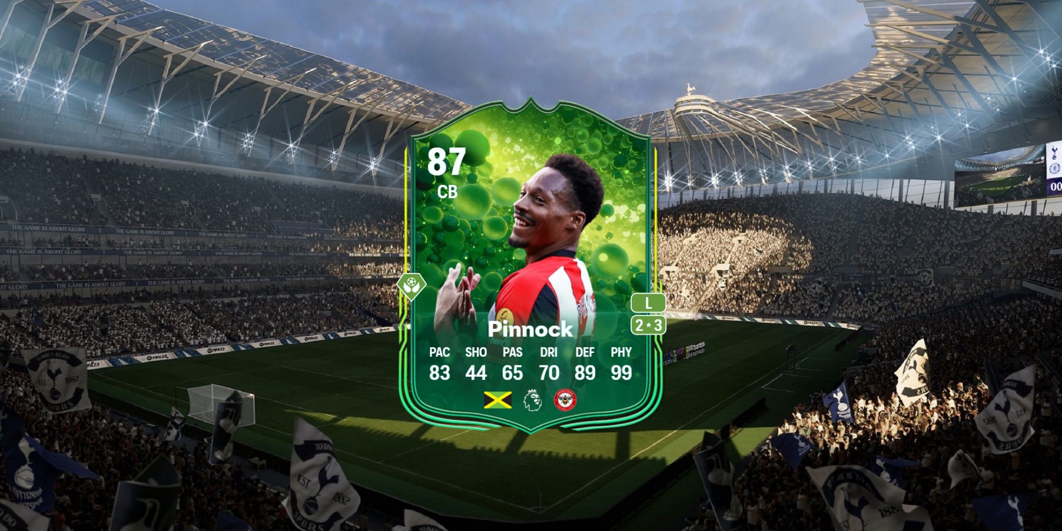 Pinnock's card in EA Sports FC 25.