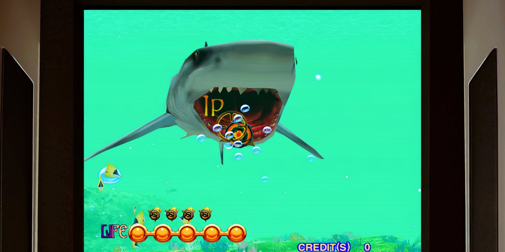 Playing the The Ocean Hunter mini-game in Like a Dragon Pirate Yakuza in Hawaii