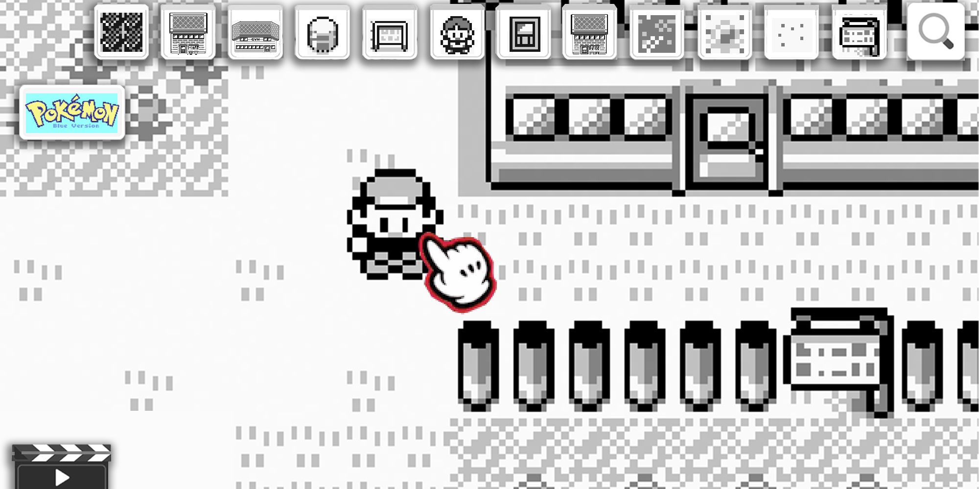 Kanto Pokemon Blue with Mario Maker style design boxes