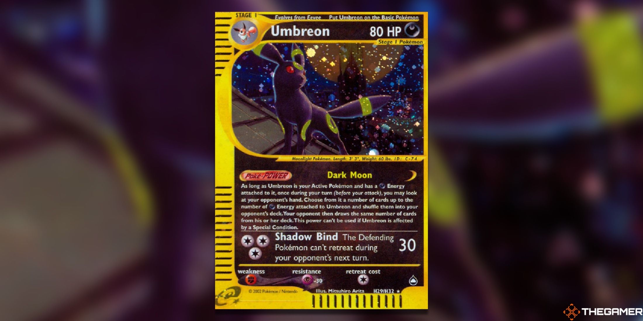 Umbreon Aquapolis Holo Rare from the Pokemon TCG.