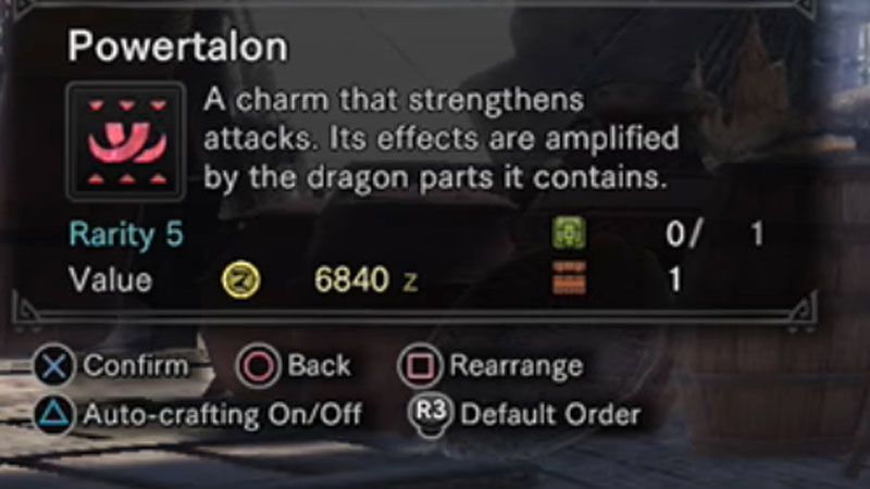 Powertalon item description from Monster Hunter Rise