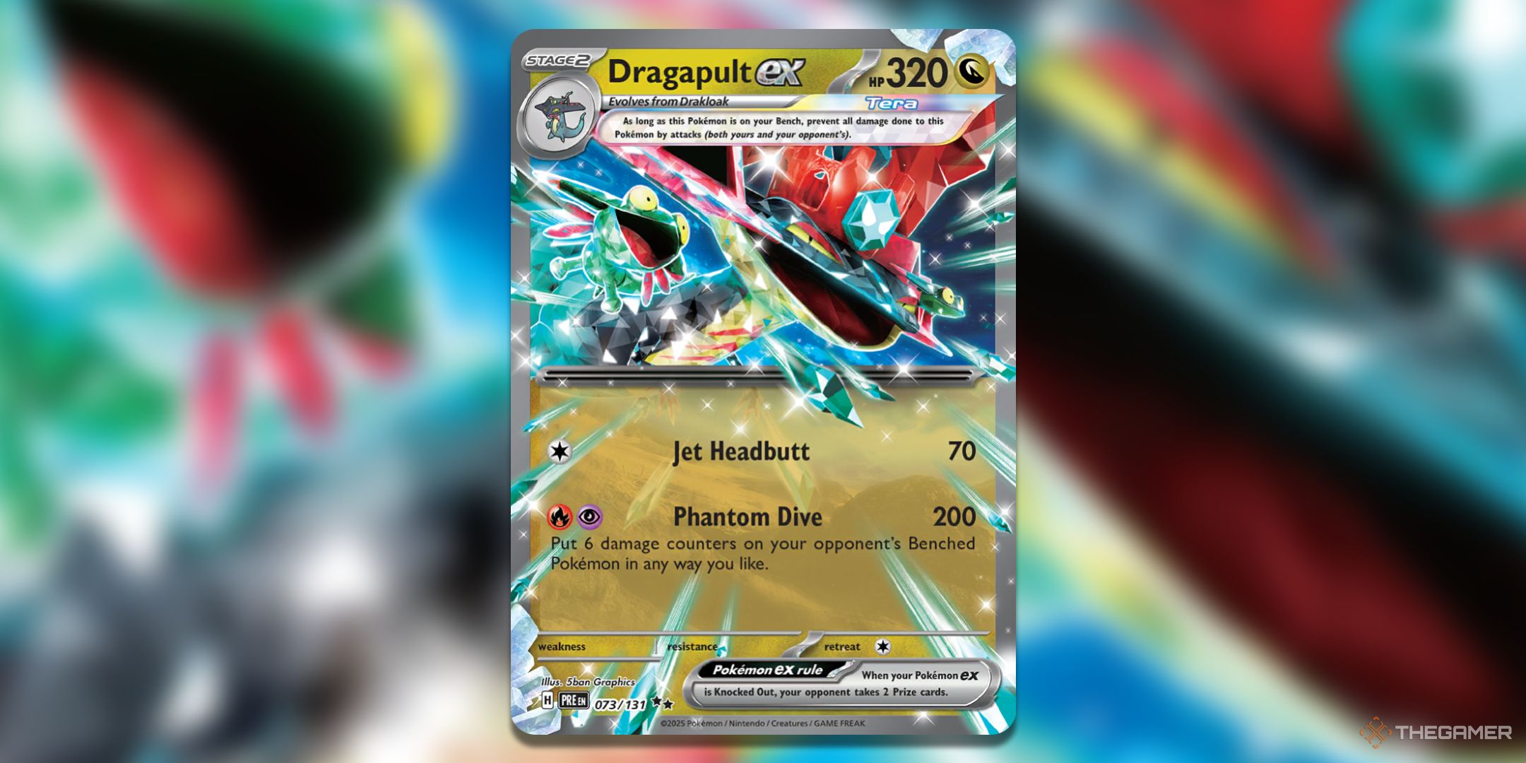 Prismatic Evolutions Dragapult ex Pokemon TCG card art.