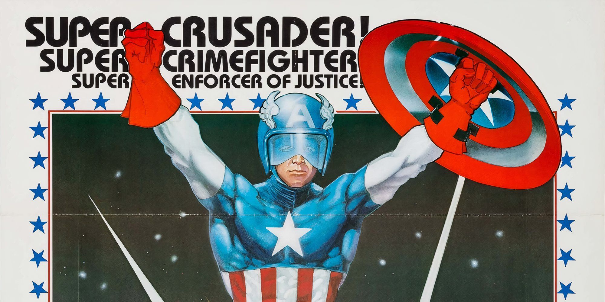 Promo art featuring Captain America in Captain America (1979)