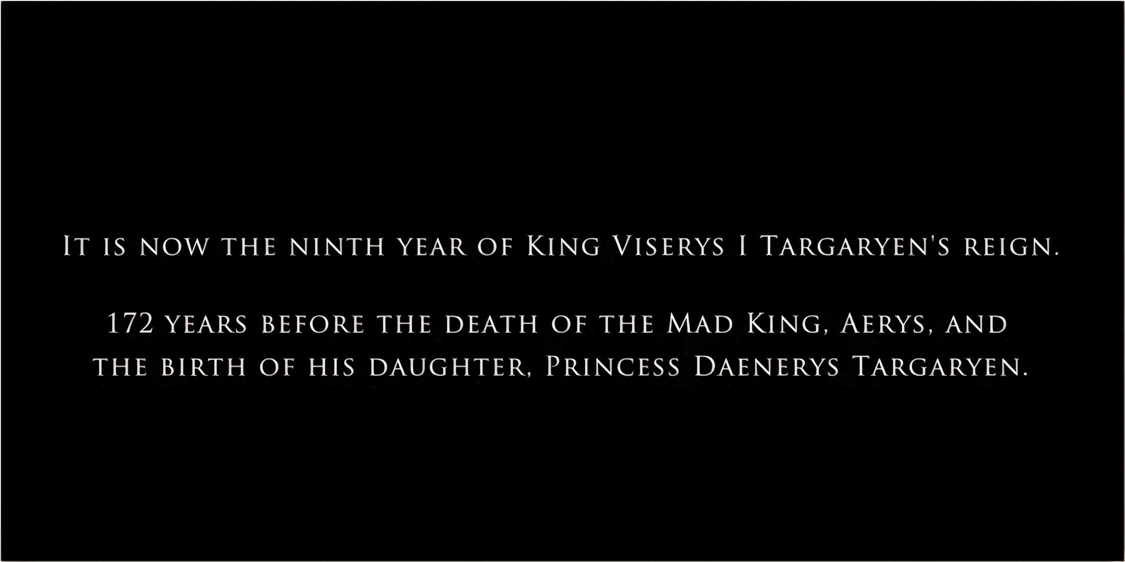 House of the Dragon Title Card.